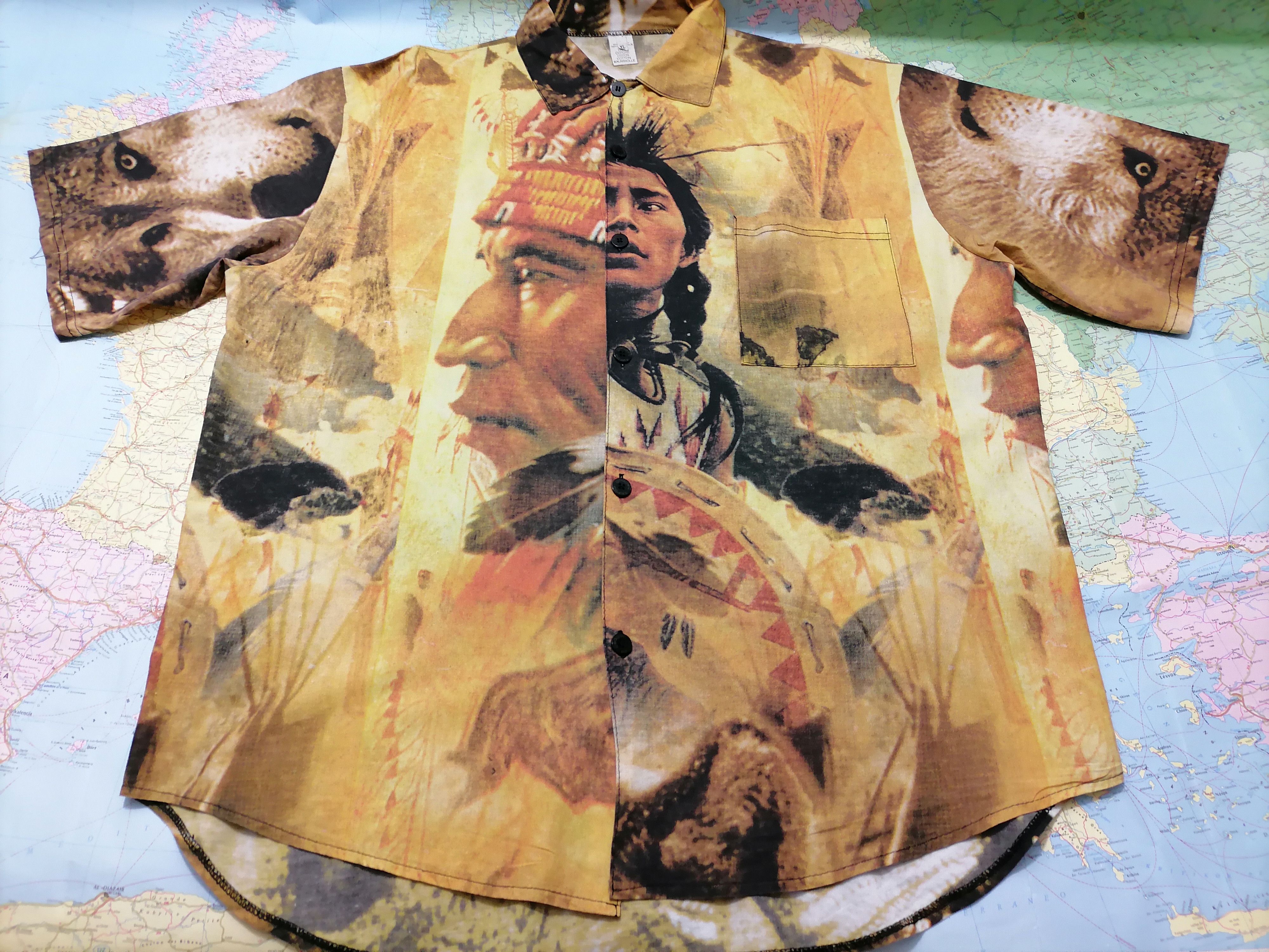 Vintage Vintage Shirt American Native , XL Italy 1992 Size US XL / EU 56 / 4 - 1 Thumbnail