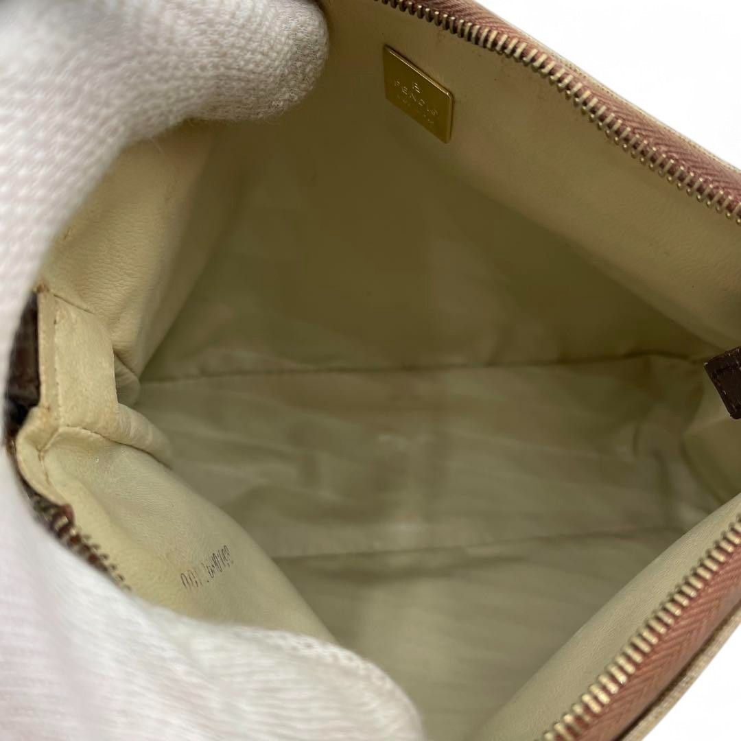 Fendi Fendi - Pouch Brown Small Handbag Monogram Leather Size ONE SIZE - 6 Thumbnail