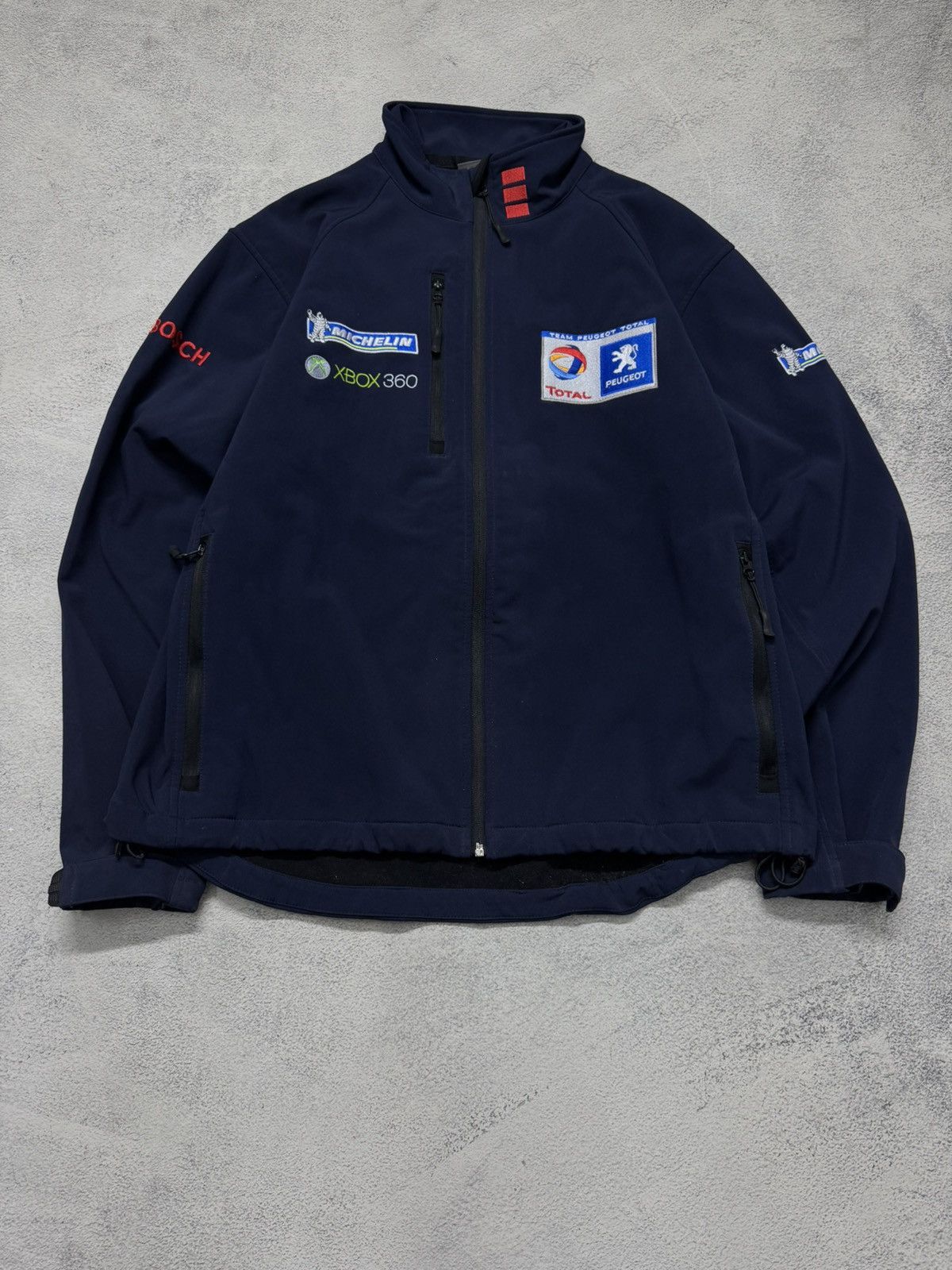 Jerzees Vintage Peugeot Sport Formula One Racing Soft Shell Jacket Size US L / EU 52-54 / 3 - 9 Thumbnail