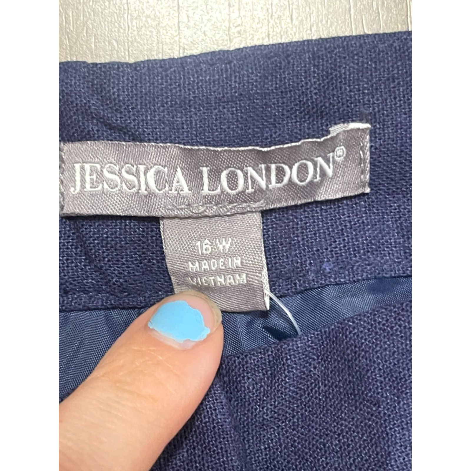 Vintage Jessica London Pants Women's Plus Size 16W Blue Capri Size 38" / US 16 / IT 52 - 7 Thumbnail