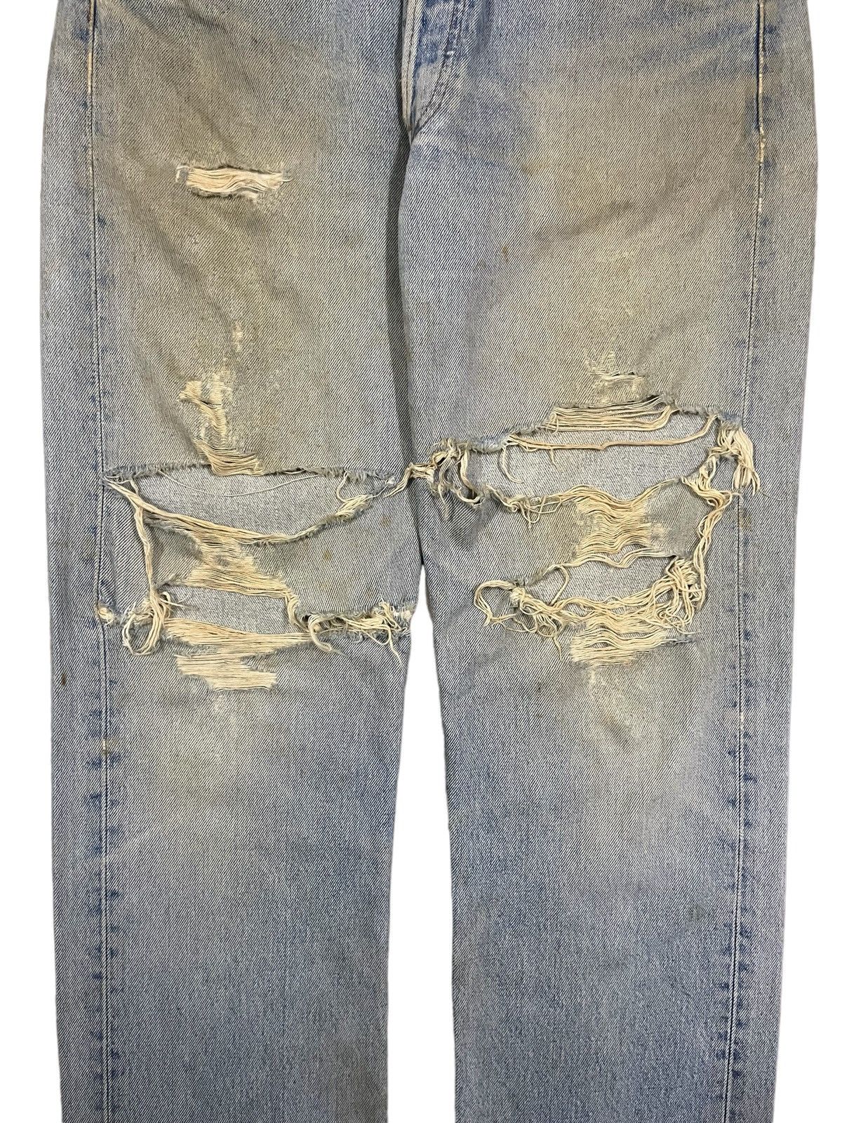Levi's Vintage Levi’s 501 Destroy Dirty Mud Washed Distressed Jeans Size US 31 - 3 Thumbnail