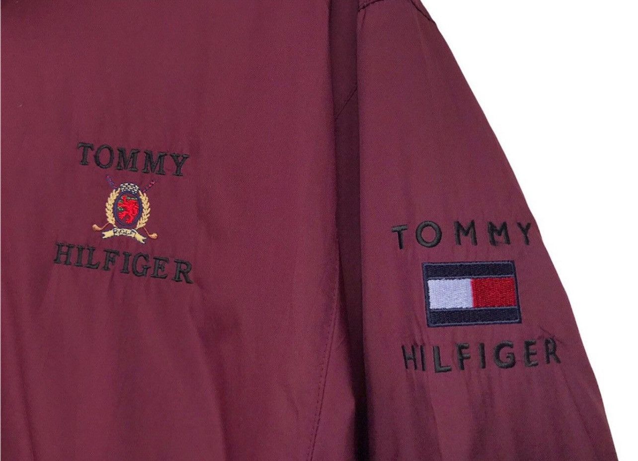 Tommy Hilfiger × Vintage Vintage 90's Tommy Hilfiger Zipper Maroon Light Jacket Size US L / EU 52-54 / 3 - 5 Thumbnail