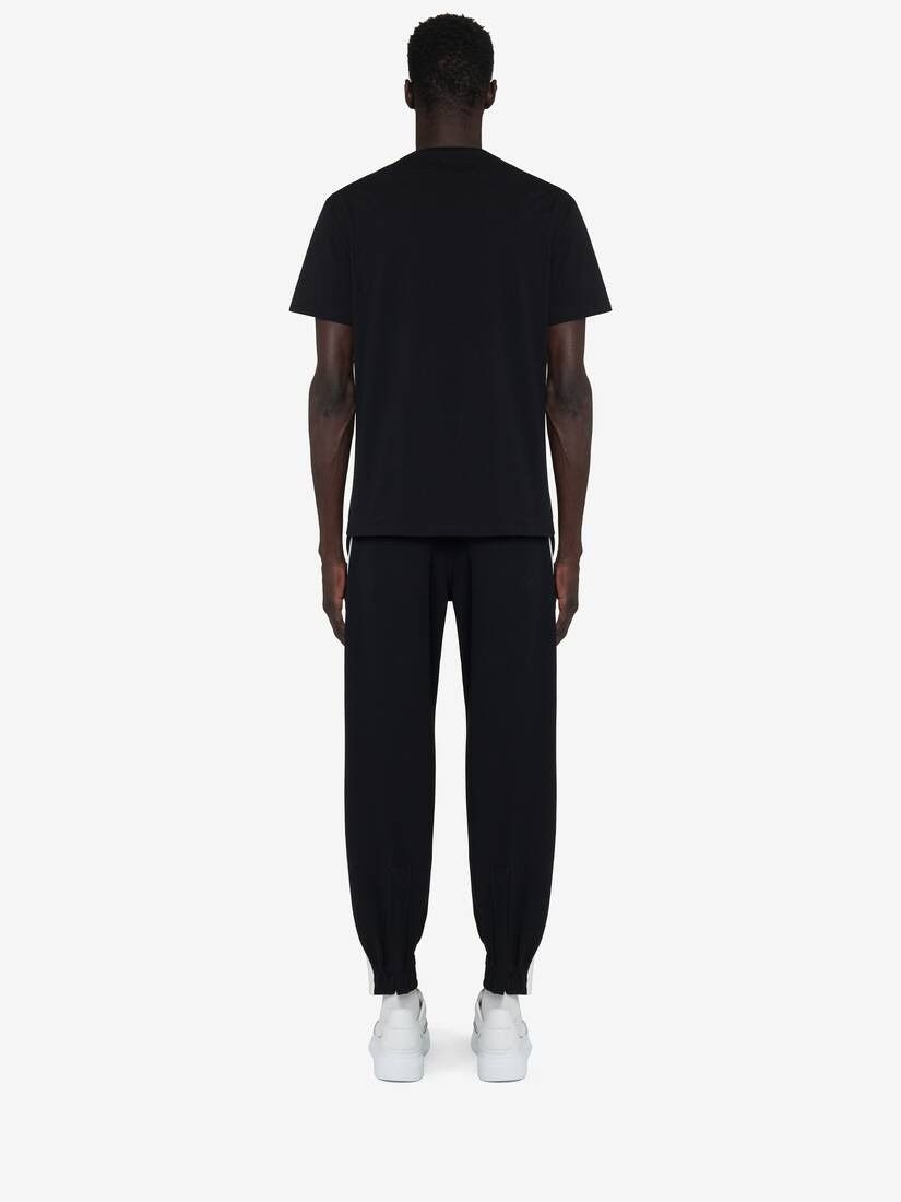o1w1db10725 McQueen Graffiti T-Shirt in Black