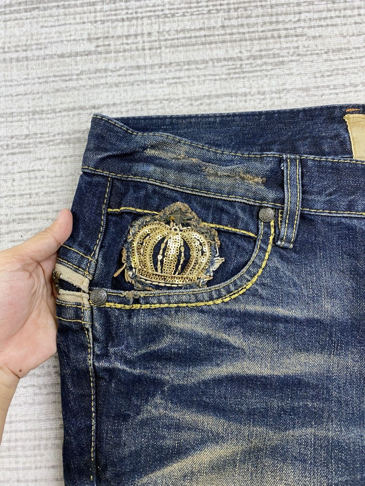 If Six Was Nine × Japanese Brand × Vintage Vintage Lolita Baggy Jeans Washes Distressed Denim Pants Size US 36 / EU 52 - 7 Thumbnail