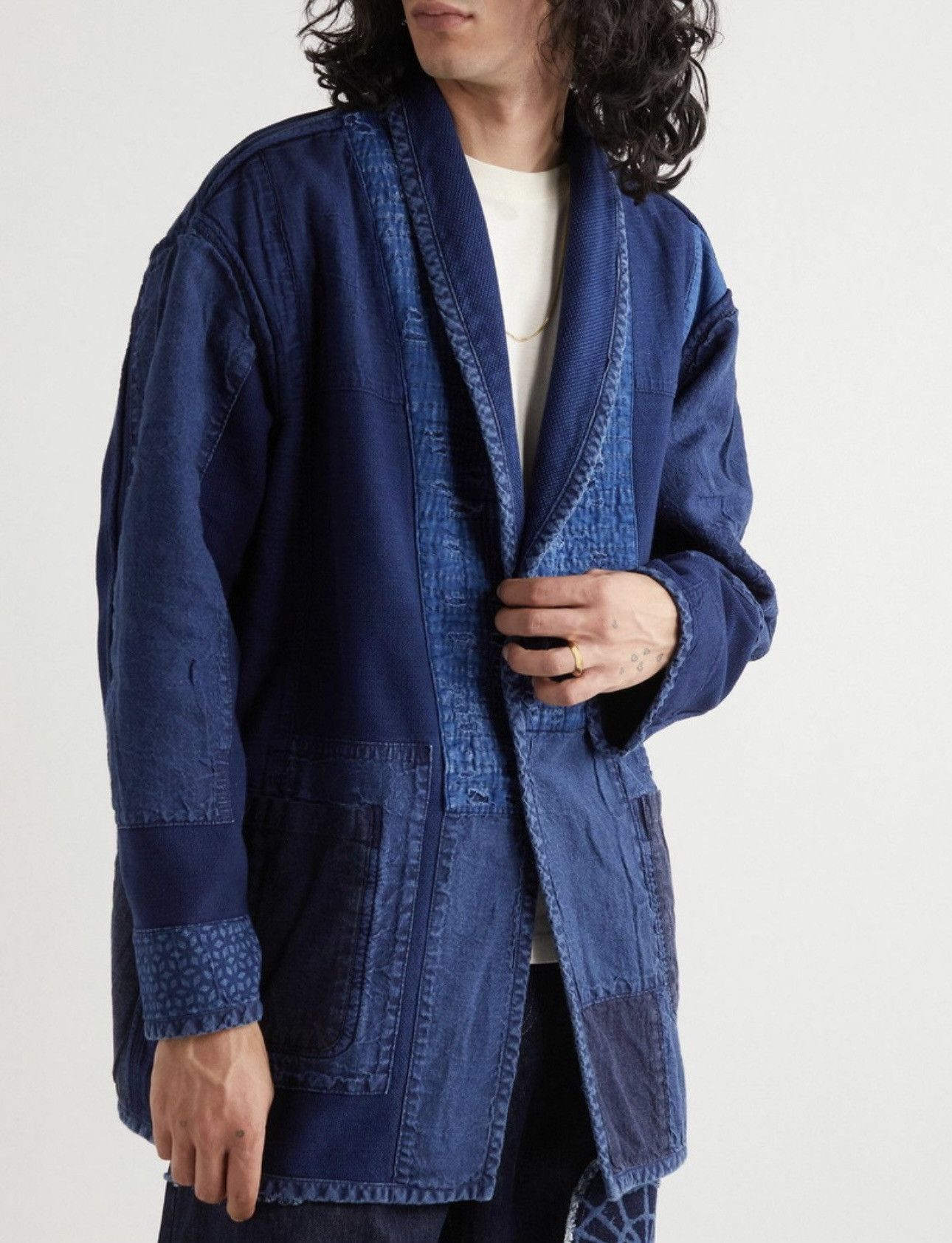 Blue Blue Japan Honai Sashiko Nenrin Reversible Jacket Size US L / EU 52-54 / 3 - 18 Thumbnail