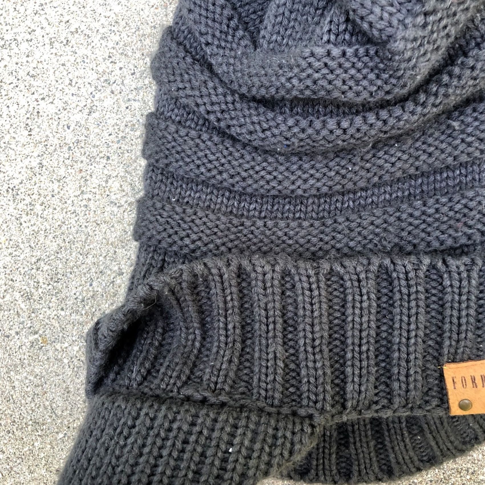 Vintage FORBUSITE Beanie Hat Unisex Adult Black Knit Lined Winter Cap Brim 1 Size Size US M / EU 48-50 / 2 - 3 Thumbnail