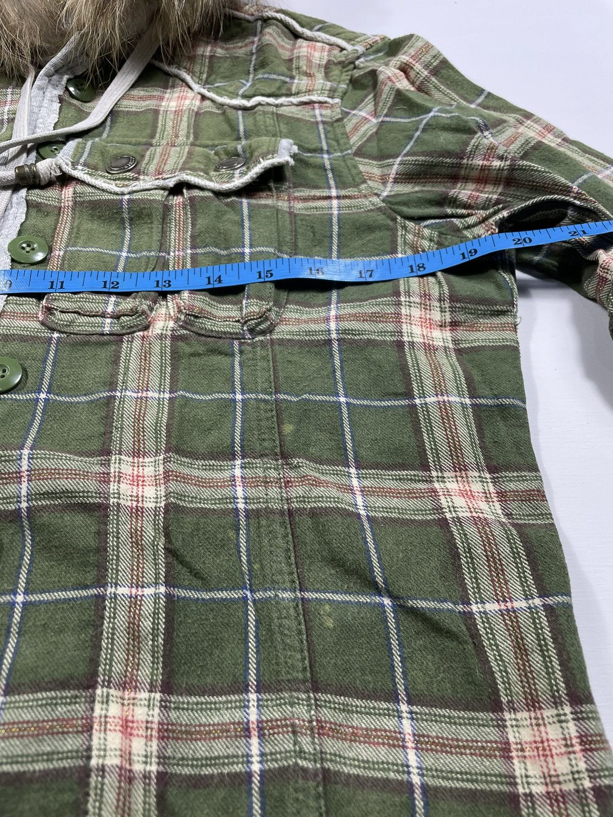 Japanese Brand VINTAGE EDWIN FADED FUR HOODIE FLANEL WESTERN STYLE Size US M / EU 48-50 / 2 - 10 Thumbnail