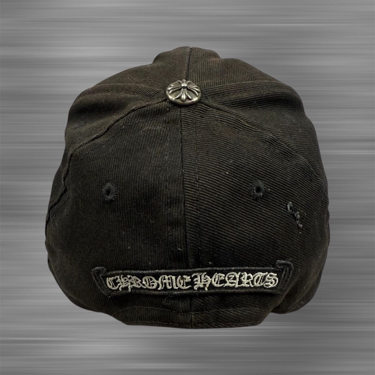 Chrome Hearts Chrome Hearts Cross Waxed Denim ‘Faded’ Baseball Cap Size ONE SIZE - 4 Thumbnail