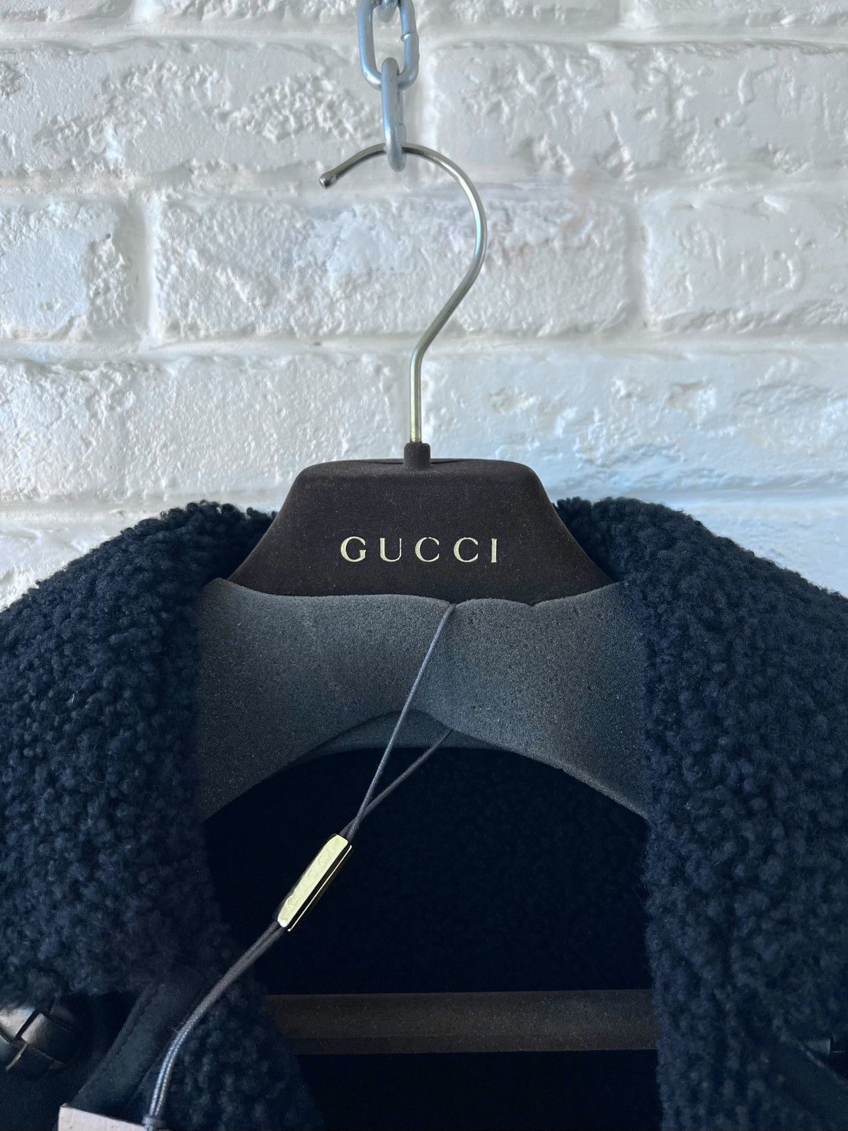 Gucci Gucci Leather Double-Breasted Shearling Jacket Size S / US 4 / IT 40 - 7 Thumbnail