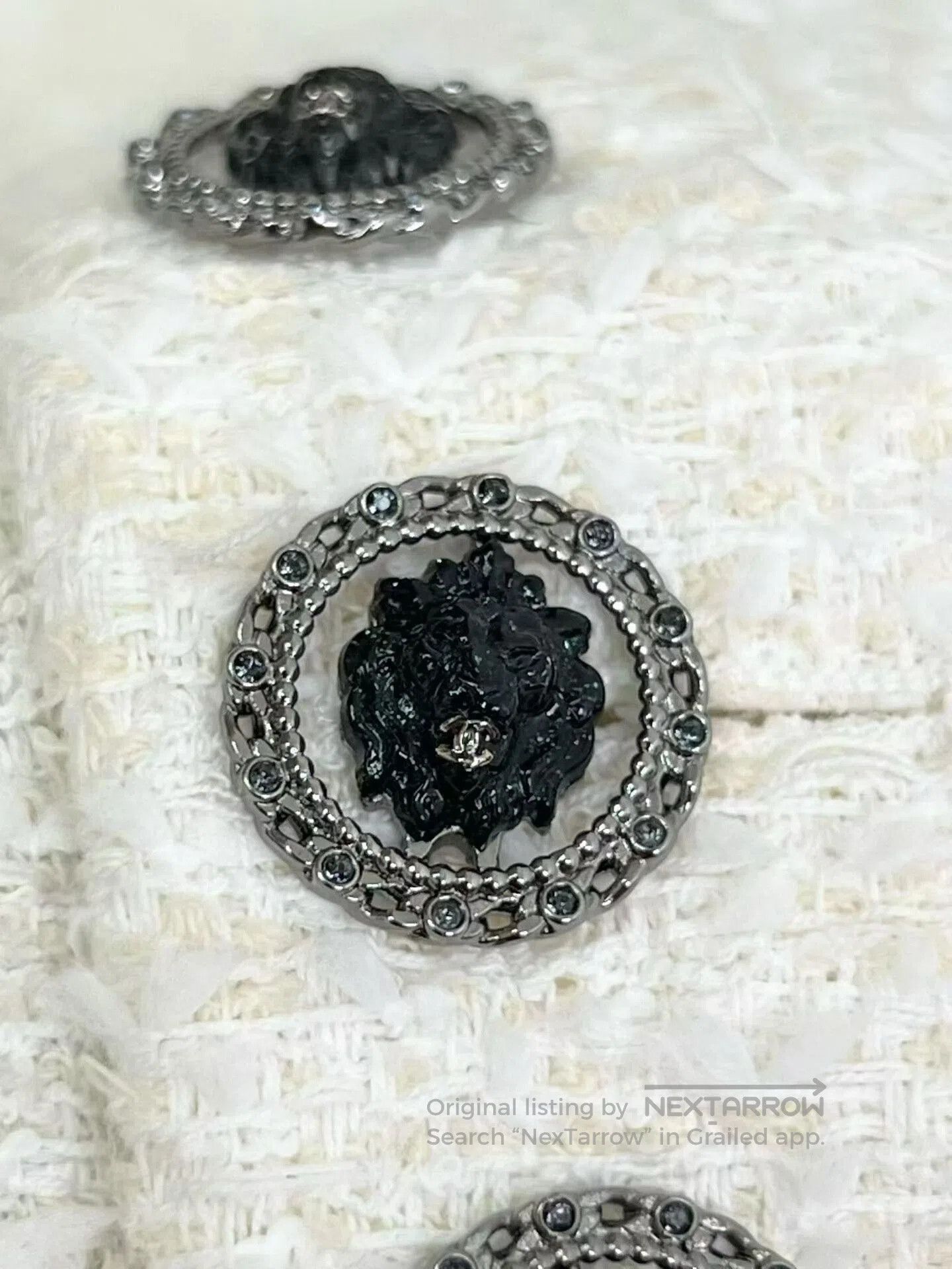 Chanel CHANEL Silk Collar Weave Jacket. Size S / US 4 / IT 40 - 6 Thumbnail