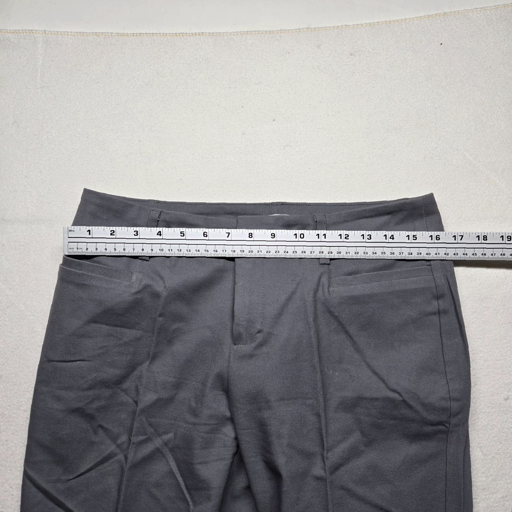 Vintage Cato Pants Solid Gray Knit Polyester Pull On Career Ankle Straight 80s 90s Preppy Women Regular Size 32 Adult Womens Grow? Size 38" / US 16 / IT 52 - 5 Thumbnail