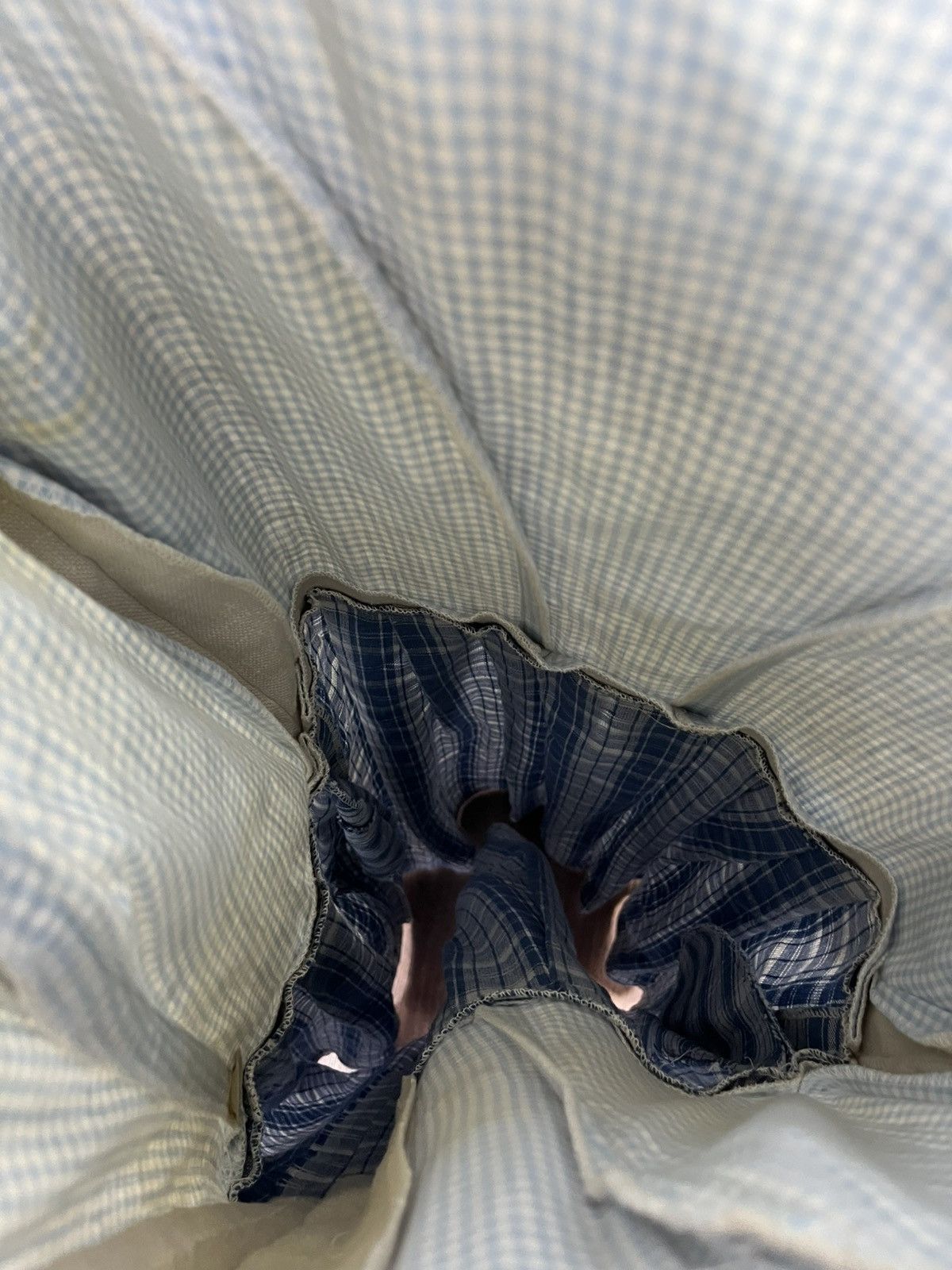 Other Vintage Dirndl Style Dress Blue Plaid Linen Folk Maxi Dress Size M / US 6-8 / IT 42-44 - 8 Thumbnail