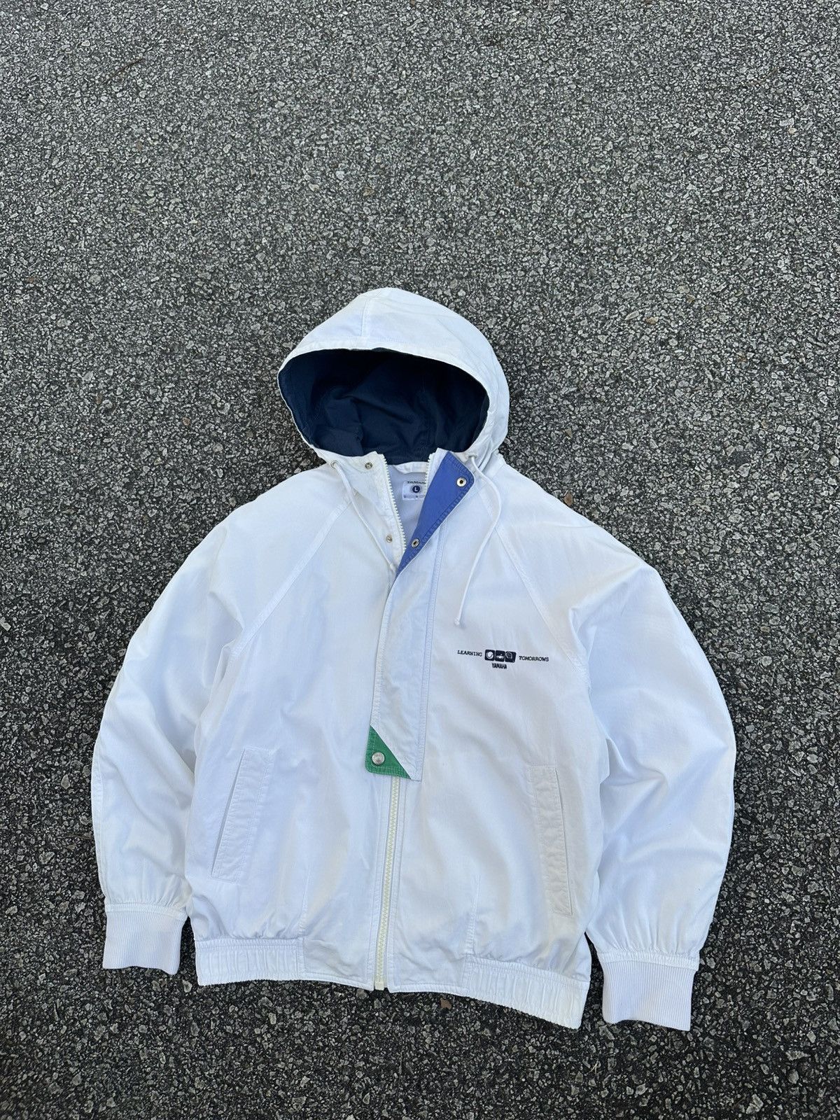 Vintage 🪖Vintage Yamaha Sport Style All White Bomber Jacket Size US M / EU 48-50 / 2 - 1 Thumbnail