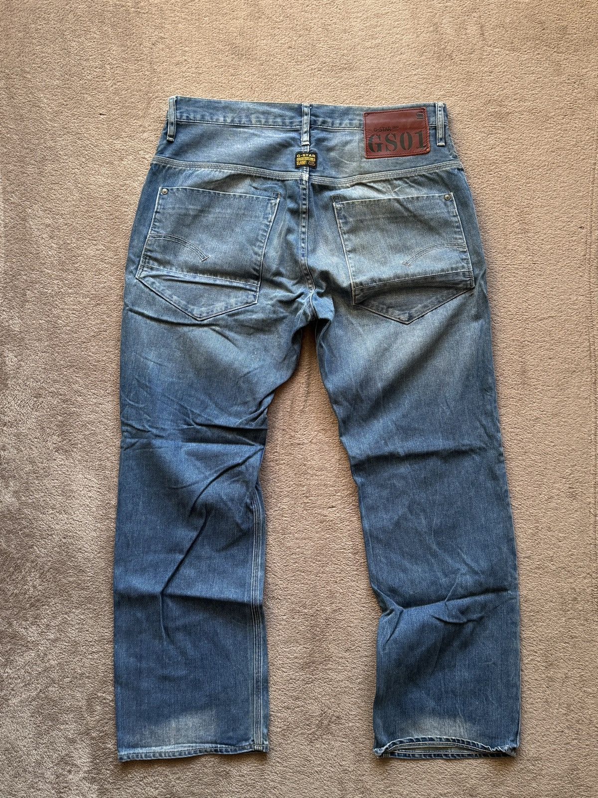Japanese Brand Y2K G-Star Radar Low Loose Faded Jeans LGB Ifsixwasnine vibe Size US 33 - 4 Thumbnail