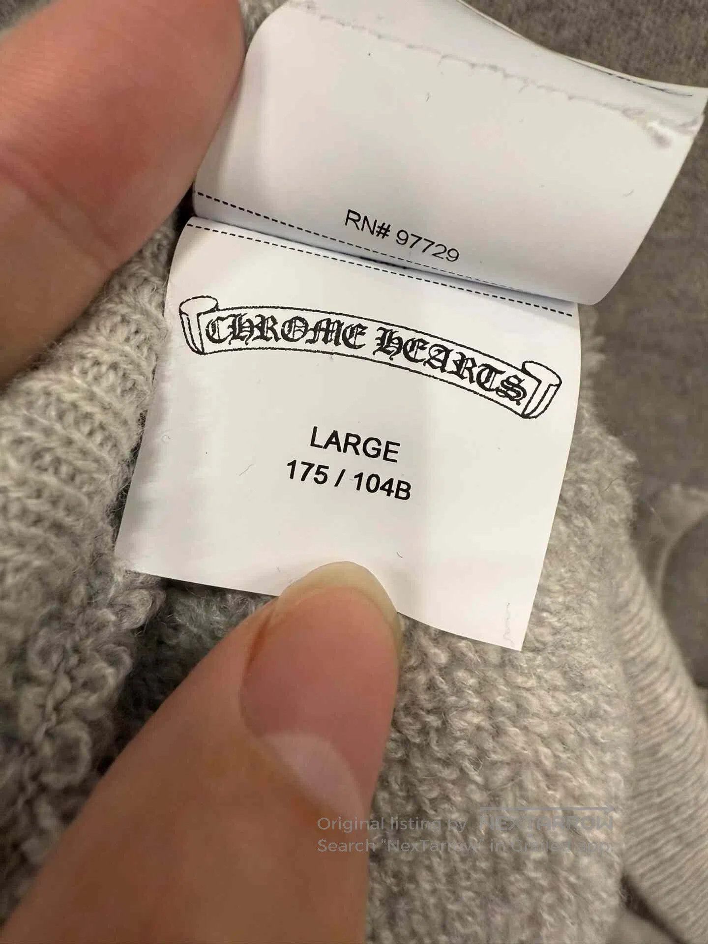 Chrome Hearts Chrome Hearts Gray Cashmere Zip Hoodie. Size US L / EU 52-54 / 3 - 6 Thumbnail
