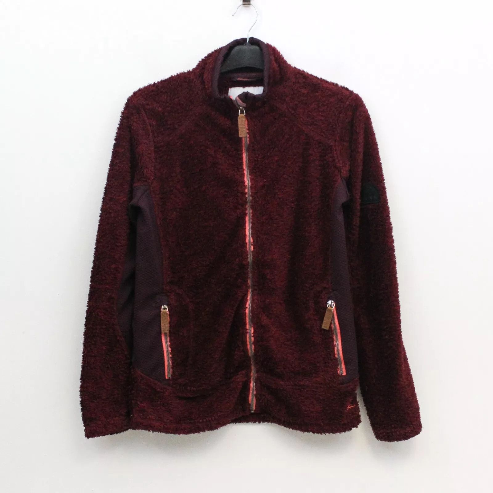 Other MOBERG Womens S Fleece Jumper Sweatshirt Fluffy Burgundy Size S / US 4 / IT 40 - 1 Thumbnail