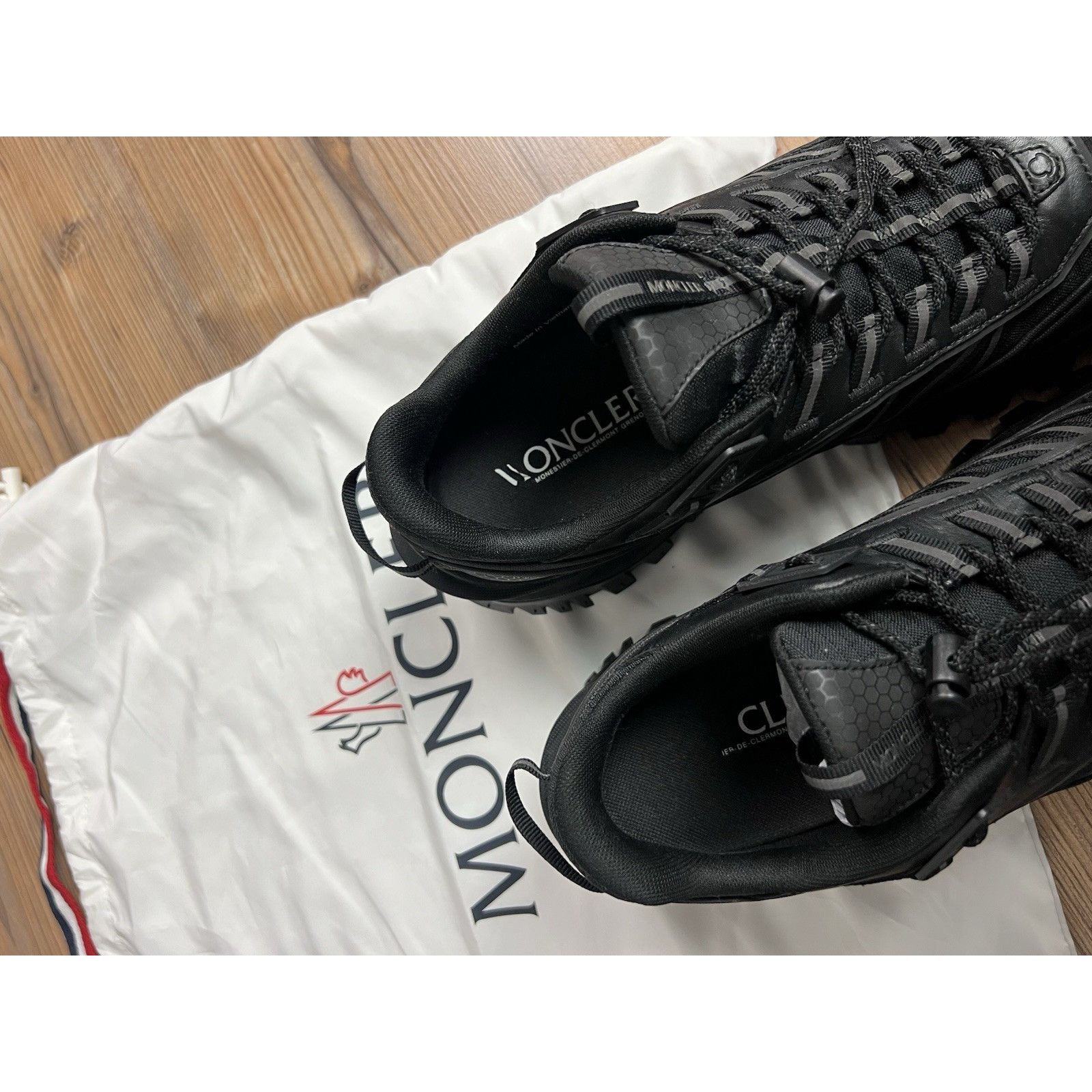 Moncler NWOB Moncler Trailgrip GTX Men`s Black Waterproof Sneakers Size US 10.5 / EU 43-44 - 9 Thumbnail
