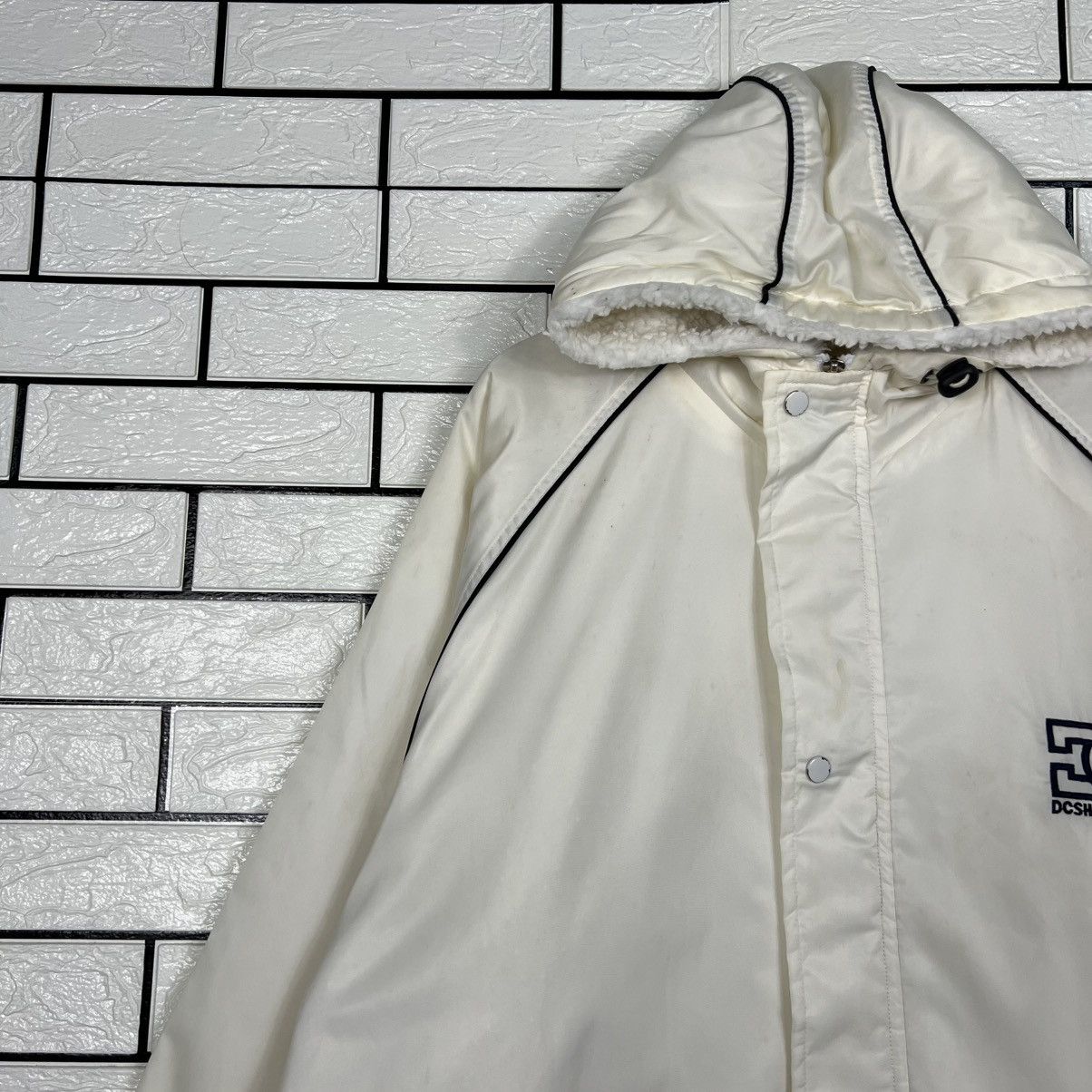 DC Vintage DC SHOE USA Big Logo Long Sherpa Jacket #4038-C183 Size US XL / EU 56 / 4 - 8 Thumbnail