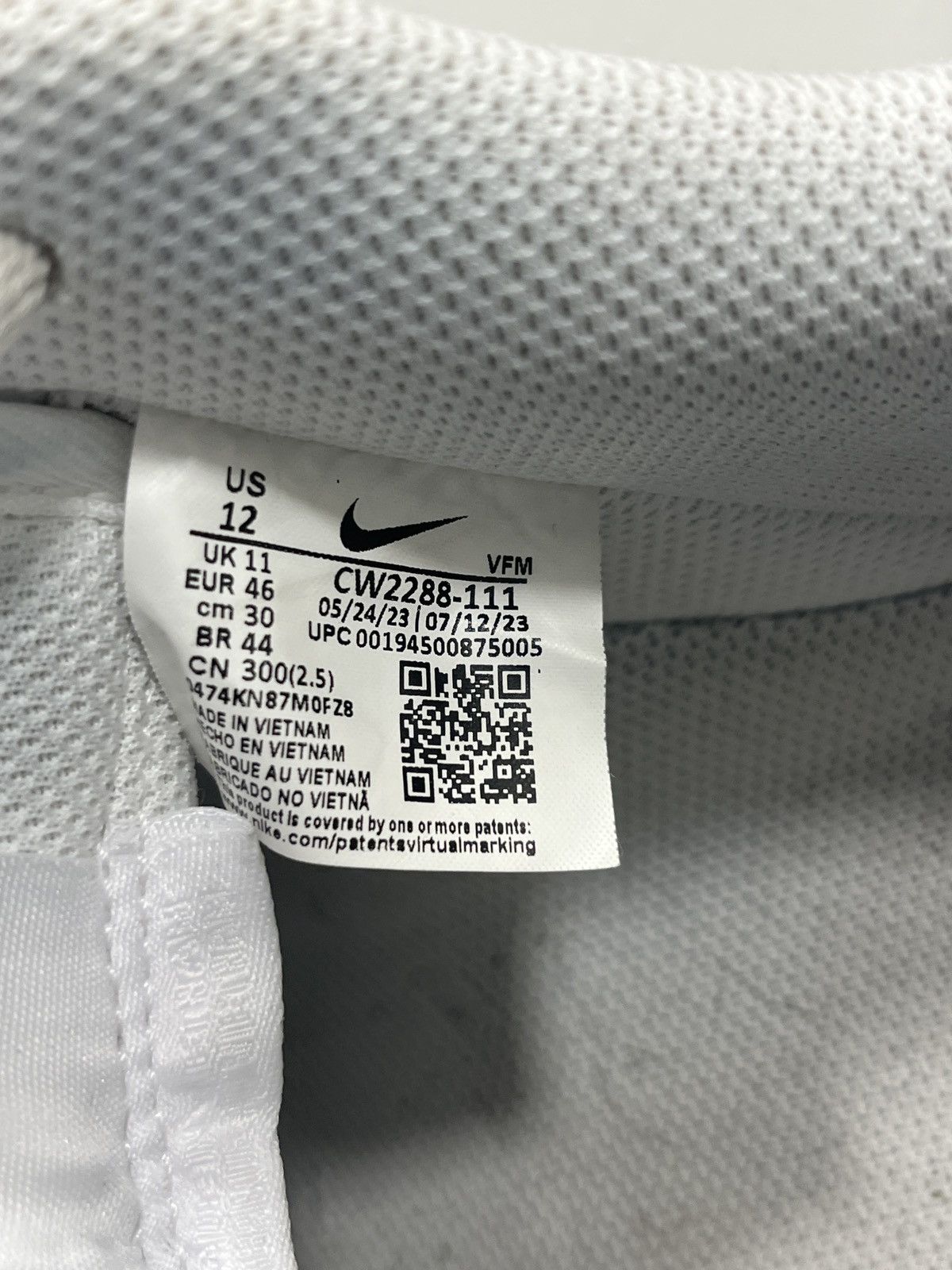 Nike Air Force 1s white Size US 12 / EU 45 - 3 Thumbnail