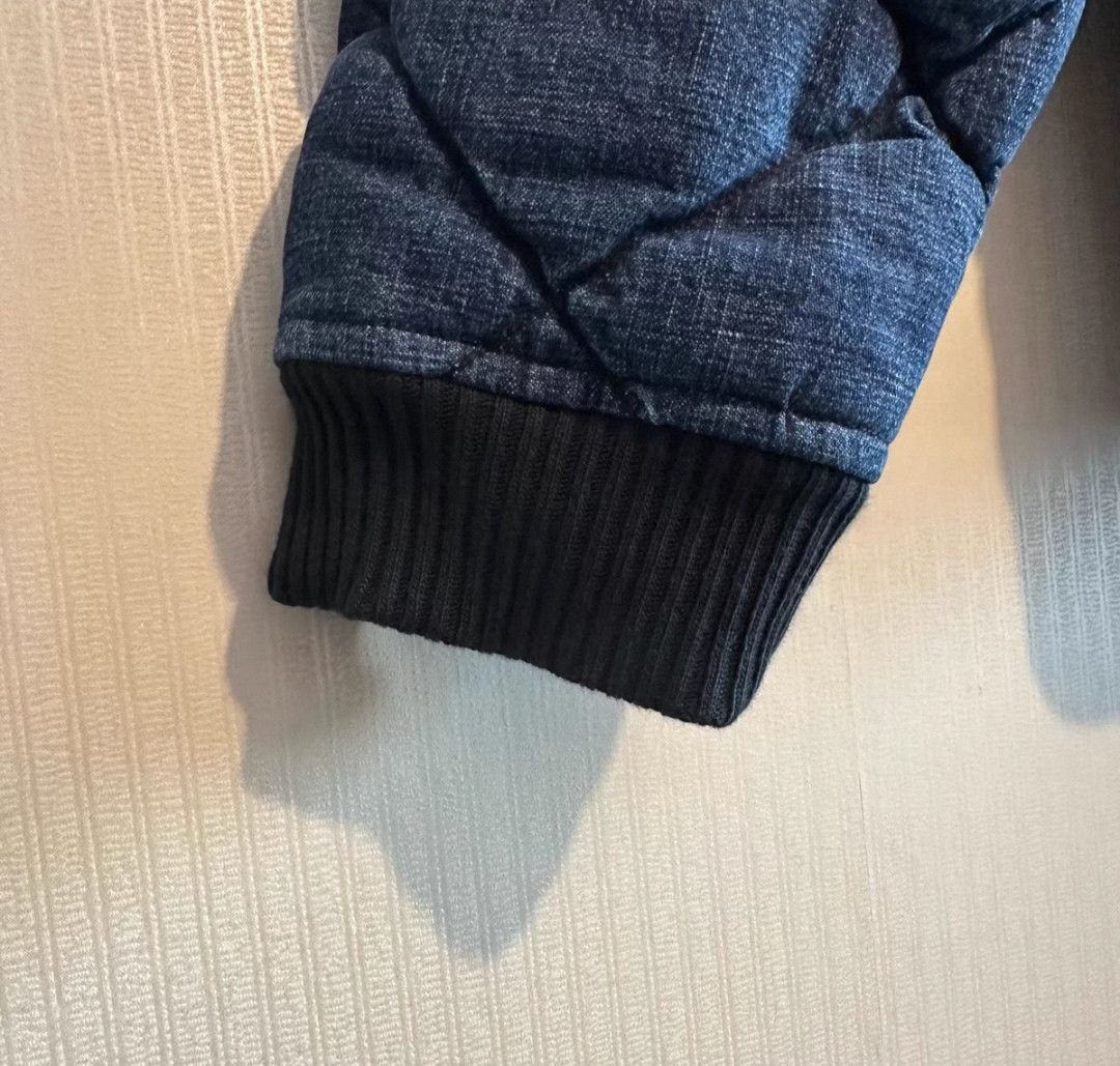 Christian Louboutin blue quilted denim puffer jacket-yw Size US L / EU 52-54 / 3 - 3 Thumbnail