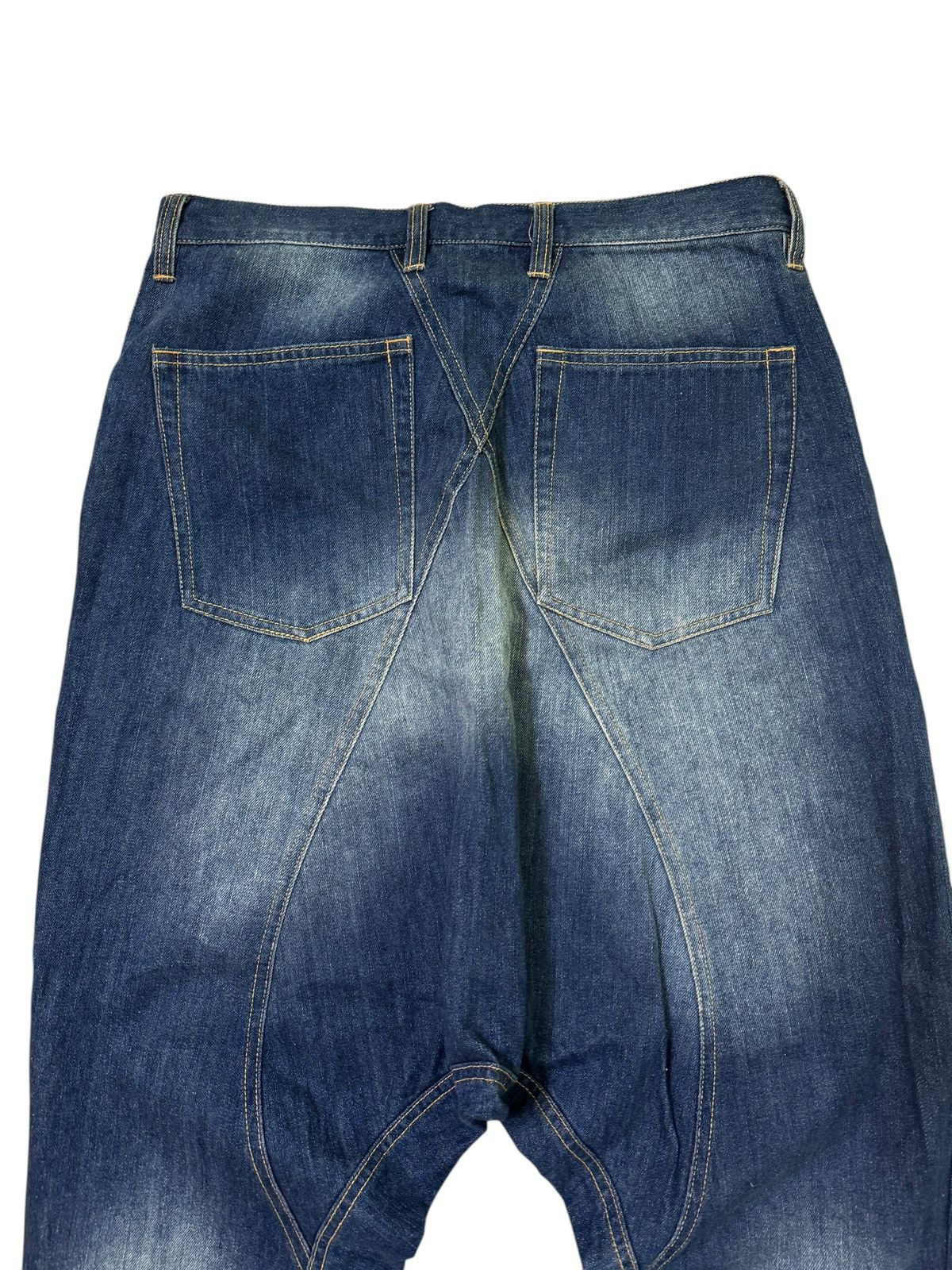 Japanese Brand Vintage Crotch Jeans Washed Detailing Cdg Inspired Size US 30 / EU 46 - 8 Thumbnail