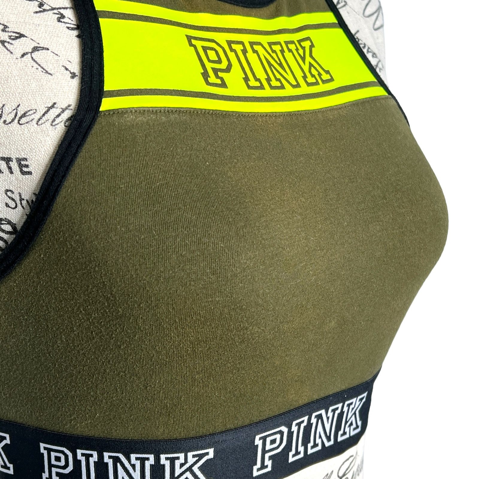 Victoria's Secret PINK High Neck Racerback Cropped Tank / Sports Bra - XS AA-B Size XS / US 0-2 / IT 36-38 - 5 Thumbnail