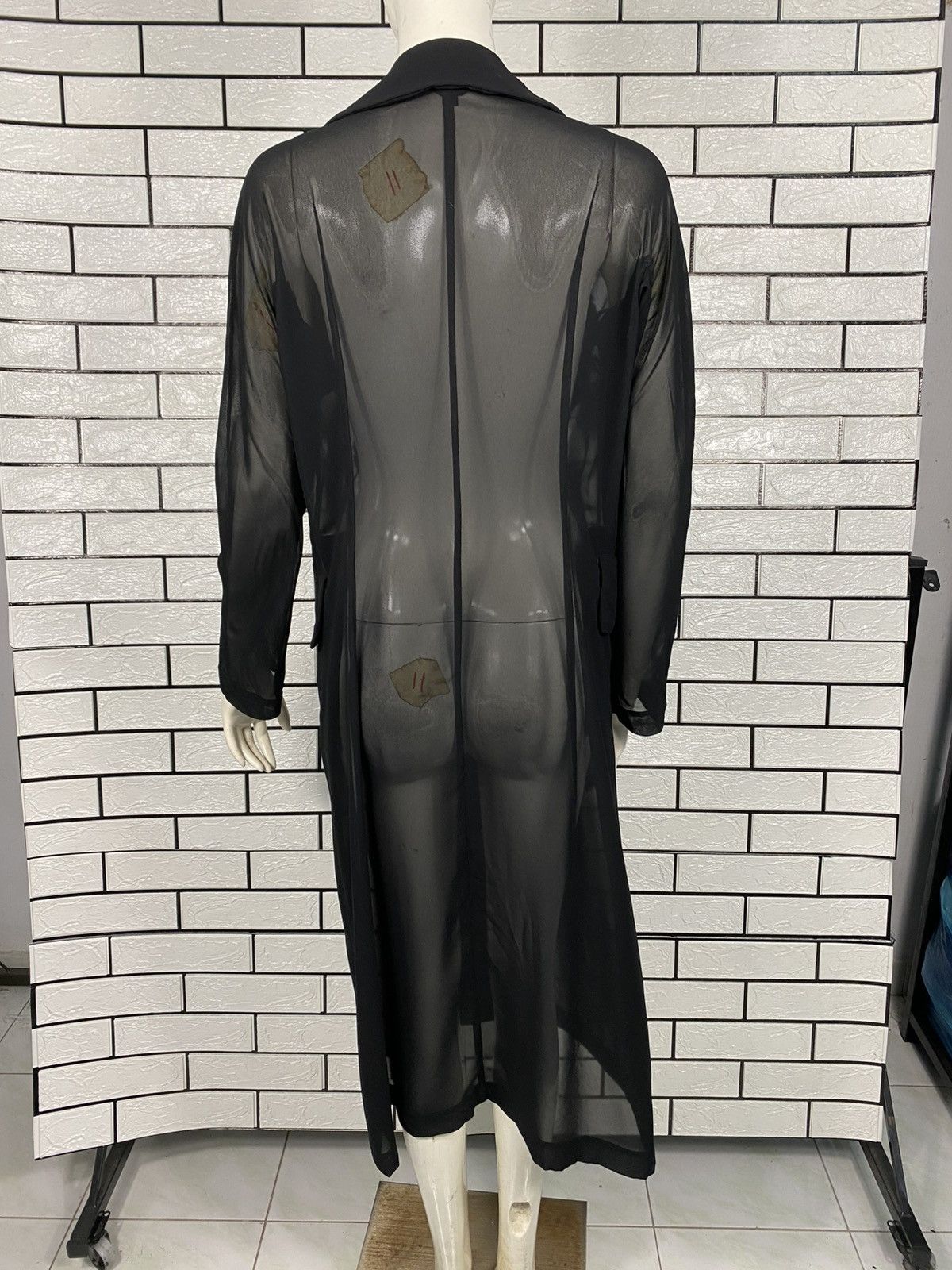 Comme des Garcons 🔥AD2015 COMME DES GARCONS SHEER DRAPED DUSTER DRESS RUNWAY Size XS / US 0-2 / IT 36-38 - 15 Thumbnail