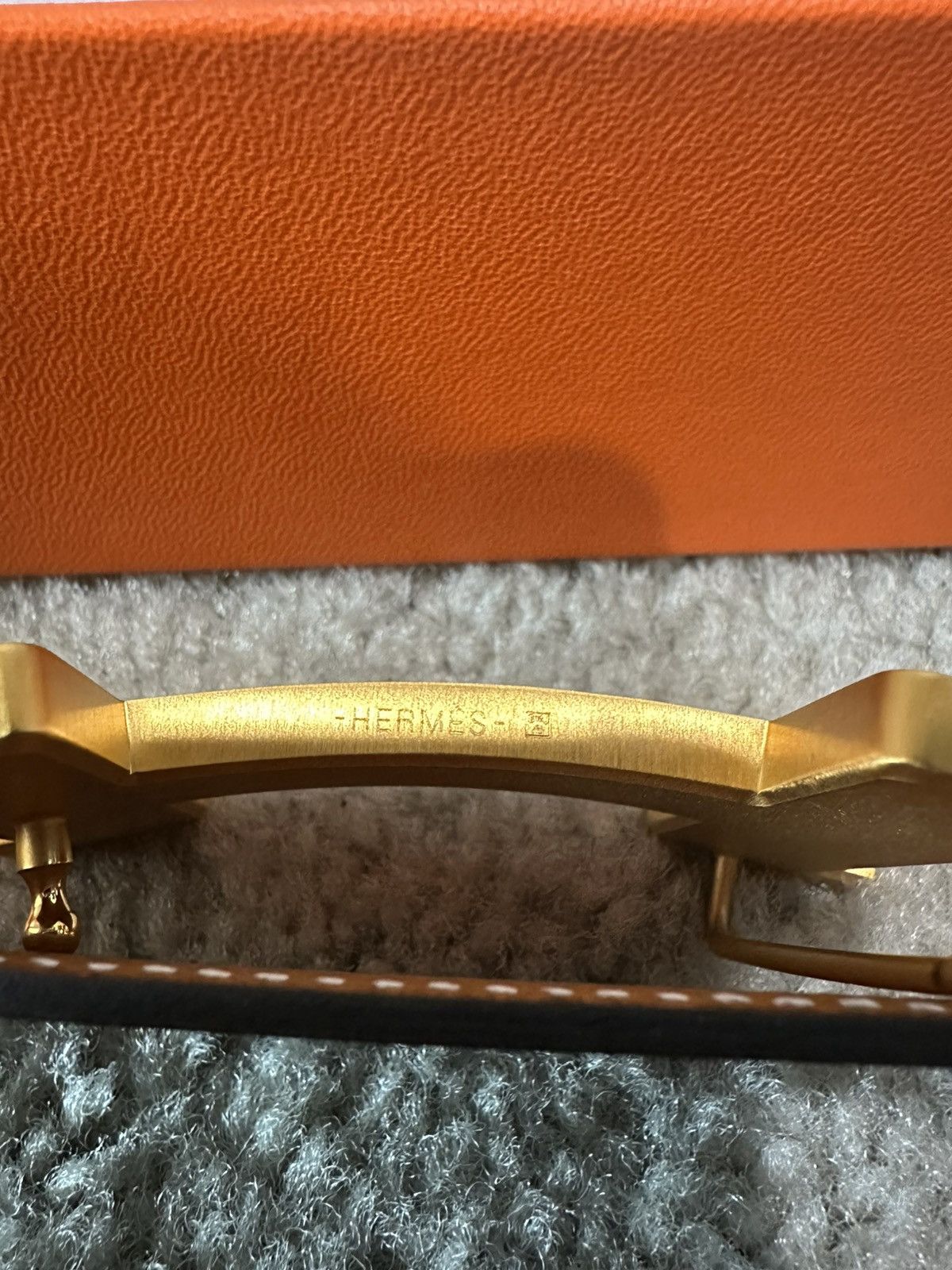 Hermes Hermès H Belt Buckle & Reversible Leather Strap 42MM Size 34 - 6 Thumbnail