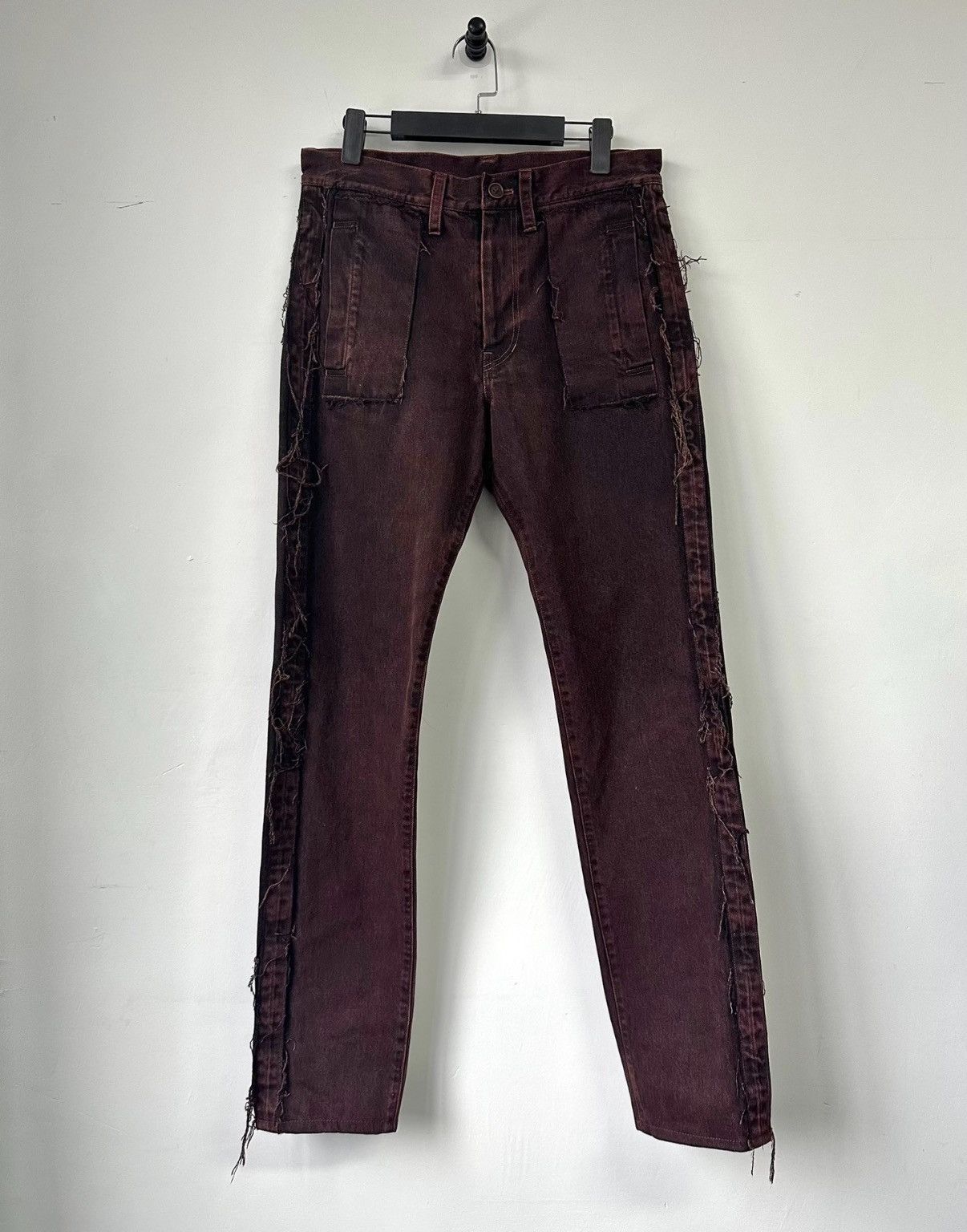 Yohji Yamamoto Yohji Yamamoto Pour Homme 2012AW Slim fit denim jeans K7 Size US 32 / EU 48 - 1 Thumbnail