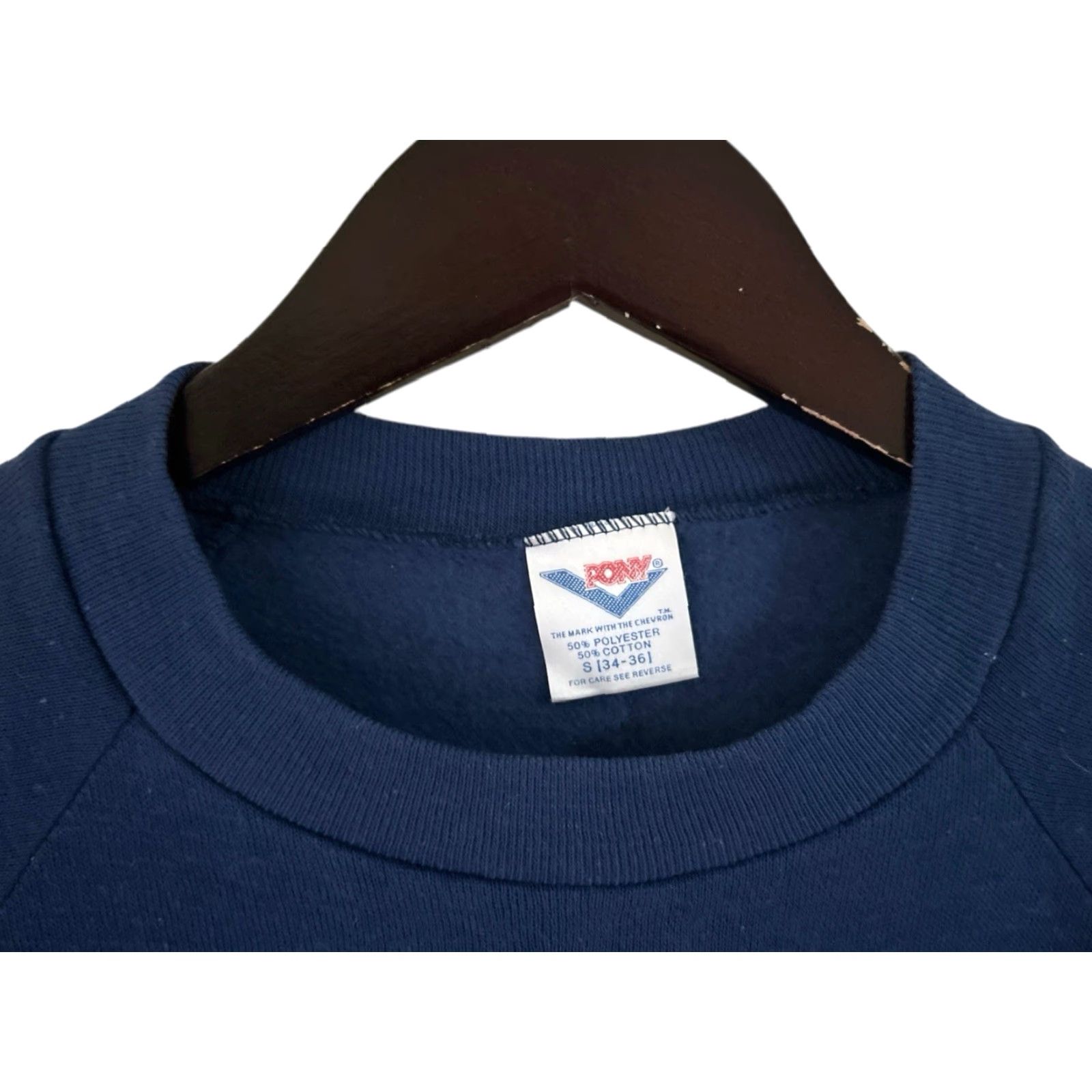 PONY VINTAGE PONY Sweatshirt Mens Small Crew Neck 80s Deadstock NWT blue navy 50/50 Cotton Blend Pullover Made in USA Mens Size US S / EU 44-46 / 1 - 4 Thumbnail