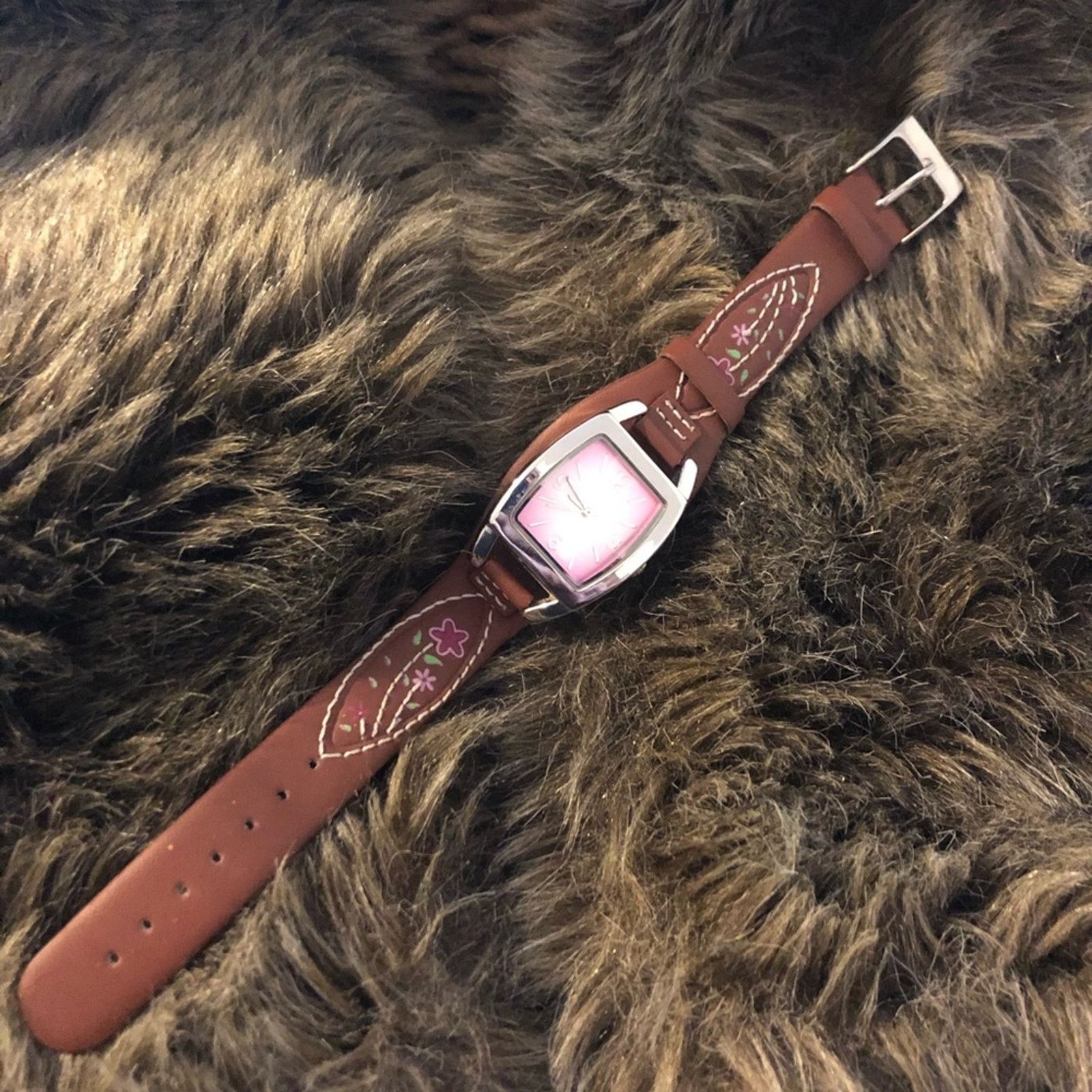 Jewelry Ladies southwest style vegan leather band watch Size ONE SIZE - 7 Thumbnail