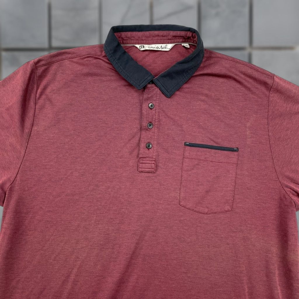 TravisMathew Travis Mathew Shirt Polo Mens 2XL Red Golf Modern Size US XXL / EU 58 / 5 - 1 Thumbnail