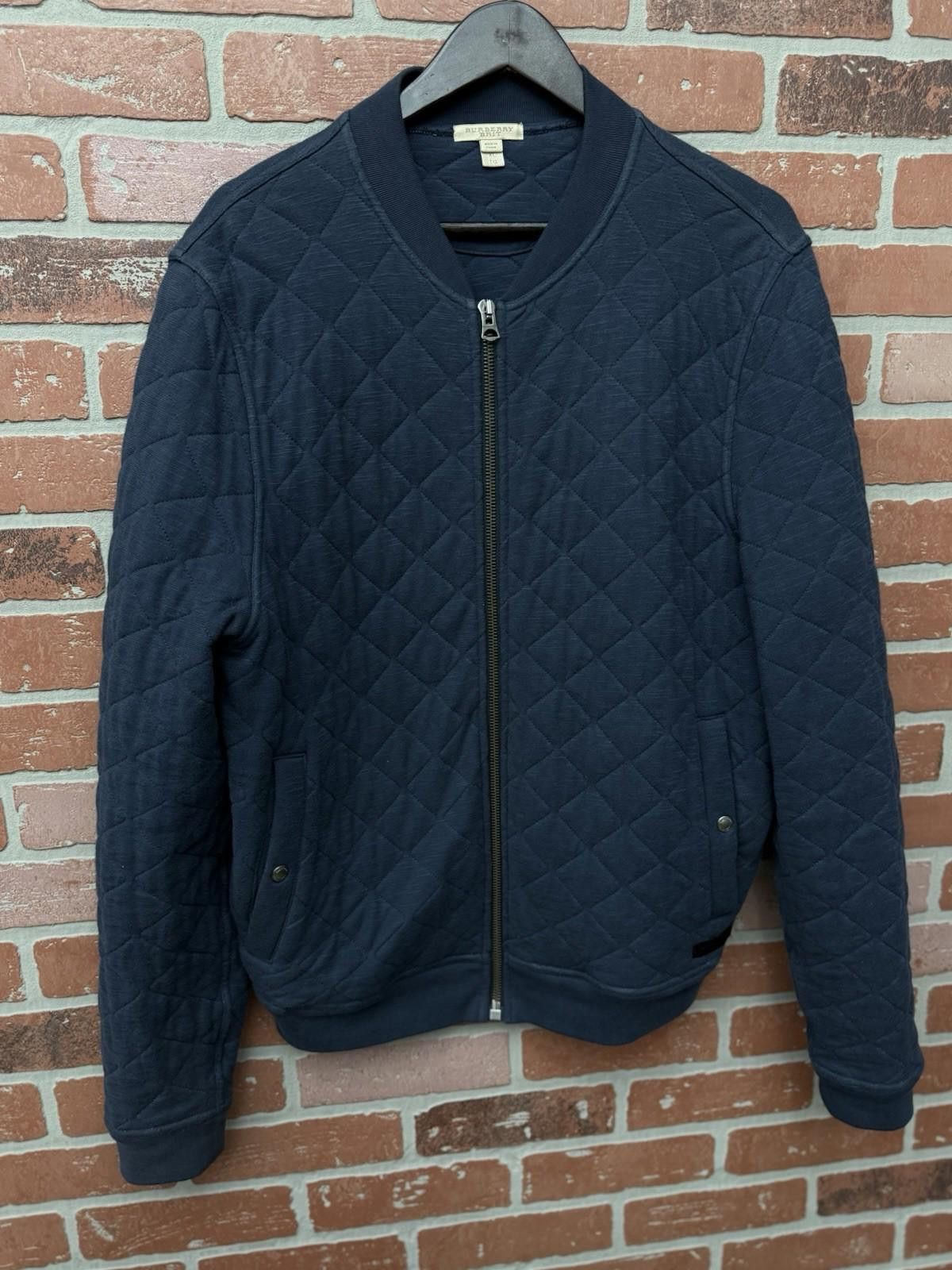 Burberry Burberry Brit Jacket Mens (XL) Blue Quilted Bomber Full Zip Size US XL / EU 56 / 4 - 2 Thumbnail