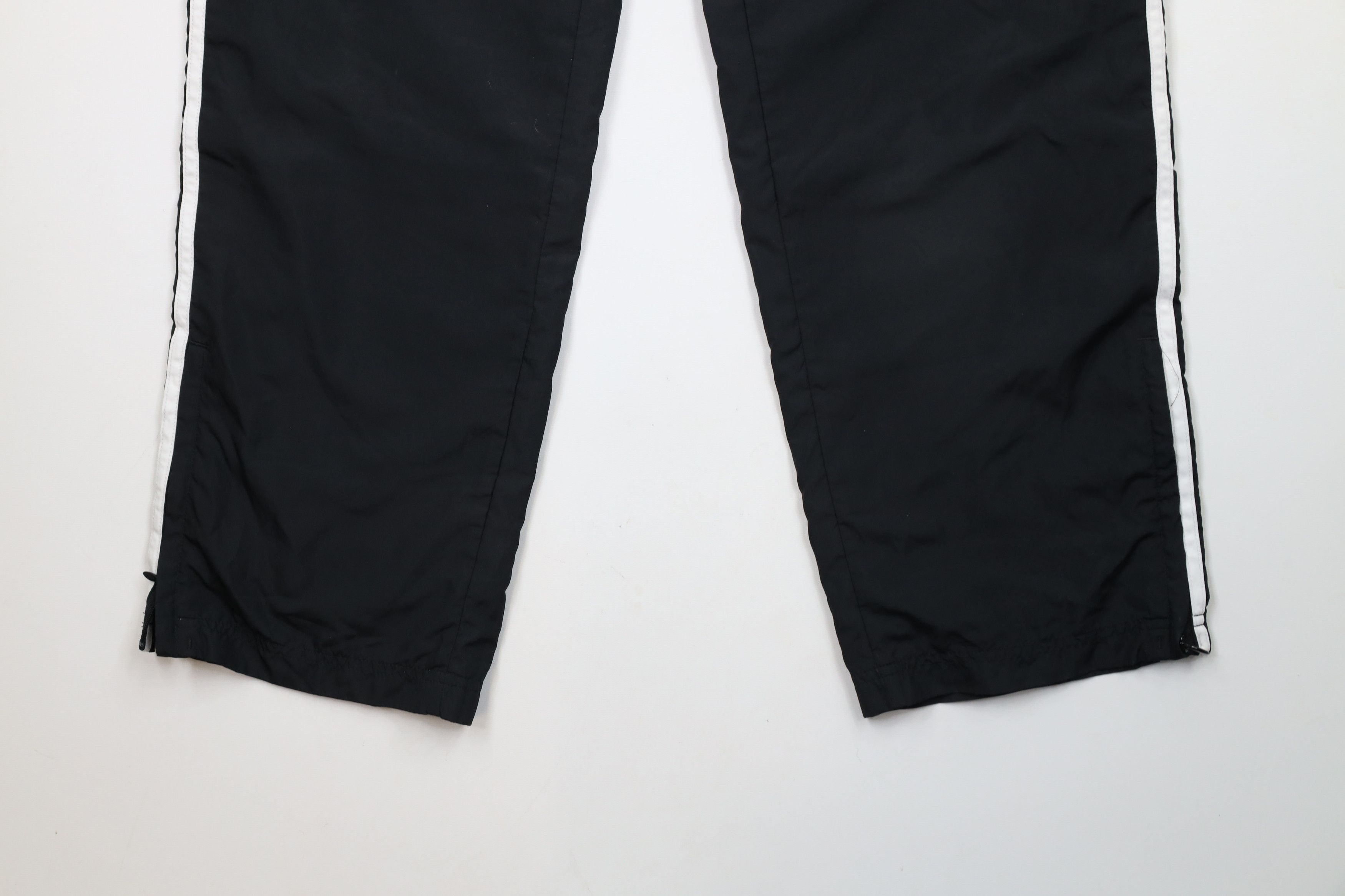 Adidas × Vintage Vintage Adidas Striped Wide Leg Windbreaker Pants Black Size 30" / US 8 / IT 44 - 4 Thumbnail