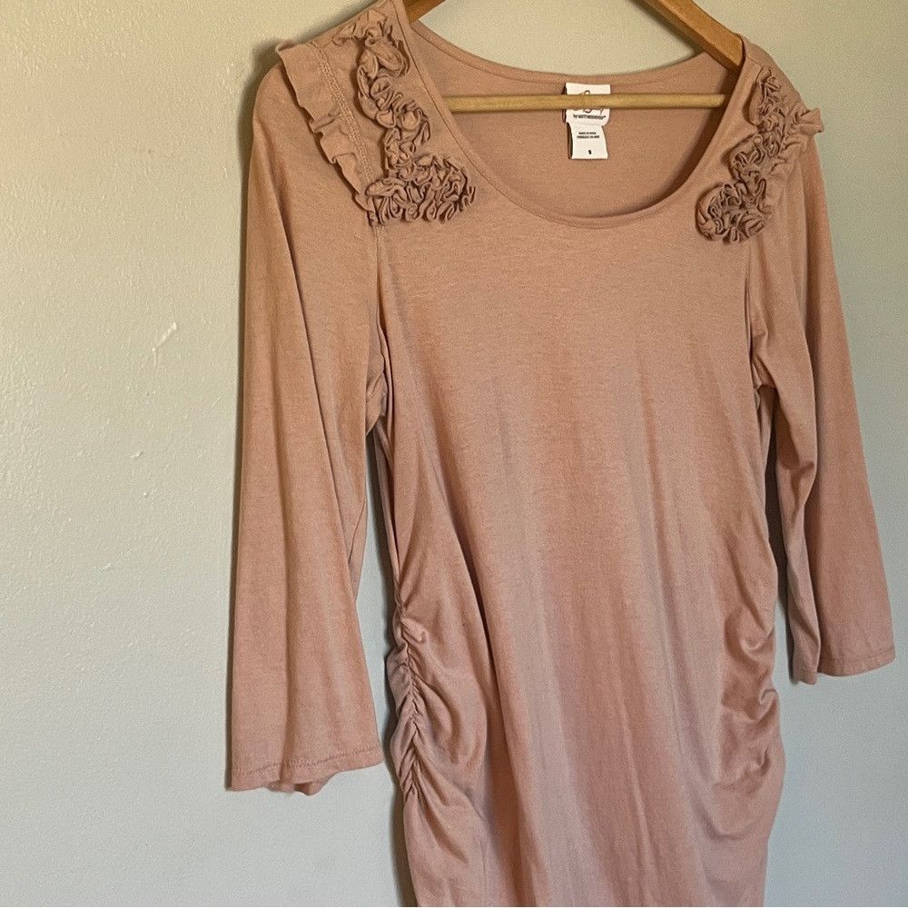 Designer Oh Baby by Motherhood Maternity 3/4 Sleeve Top Pink Small Size S / US 4 / IT 40 - 3 Thumbnail