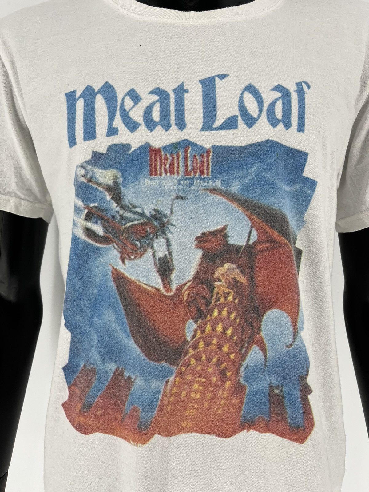 Band Tees × Vintage Vintage 90s Meat Loaf Bat Out Of Hell World Tour Tee Size US M / EU 48-50 / 2 - 8 Thumbnail