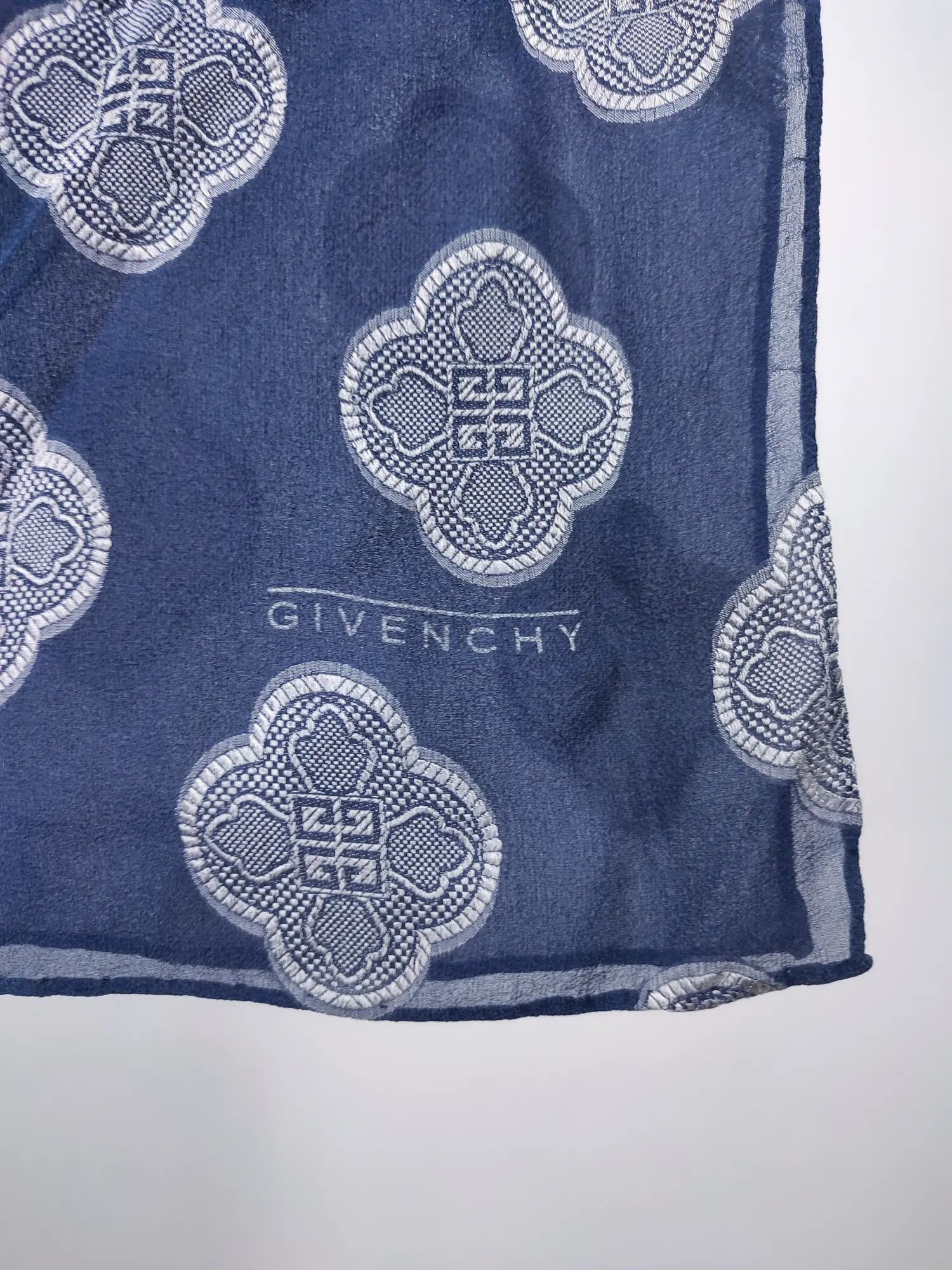 Givenchy Givenchy Logo 4G Monogram Vintage Silk Scarf Size ONE SIZE - 1 Thumbnail