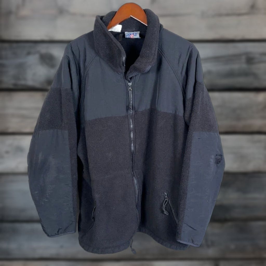Vintage Beckham DSCP Polartec Fleece Jacket Zip Up Short XL Black Men Adult Regular Coat Jacket Size US XL / EU 56 / 4 - 1 Thumbnail