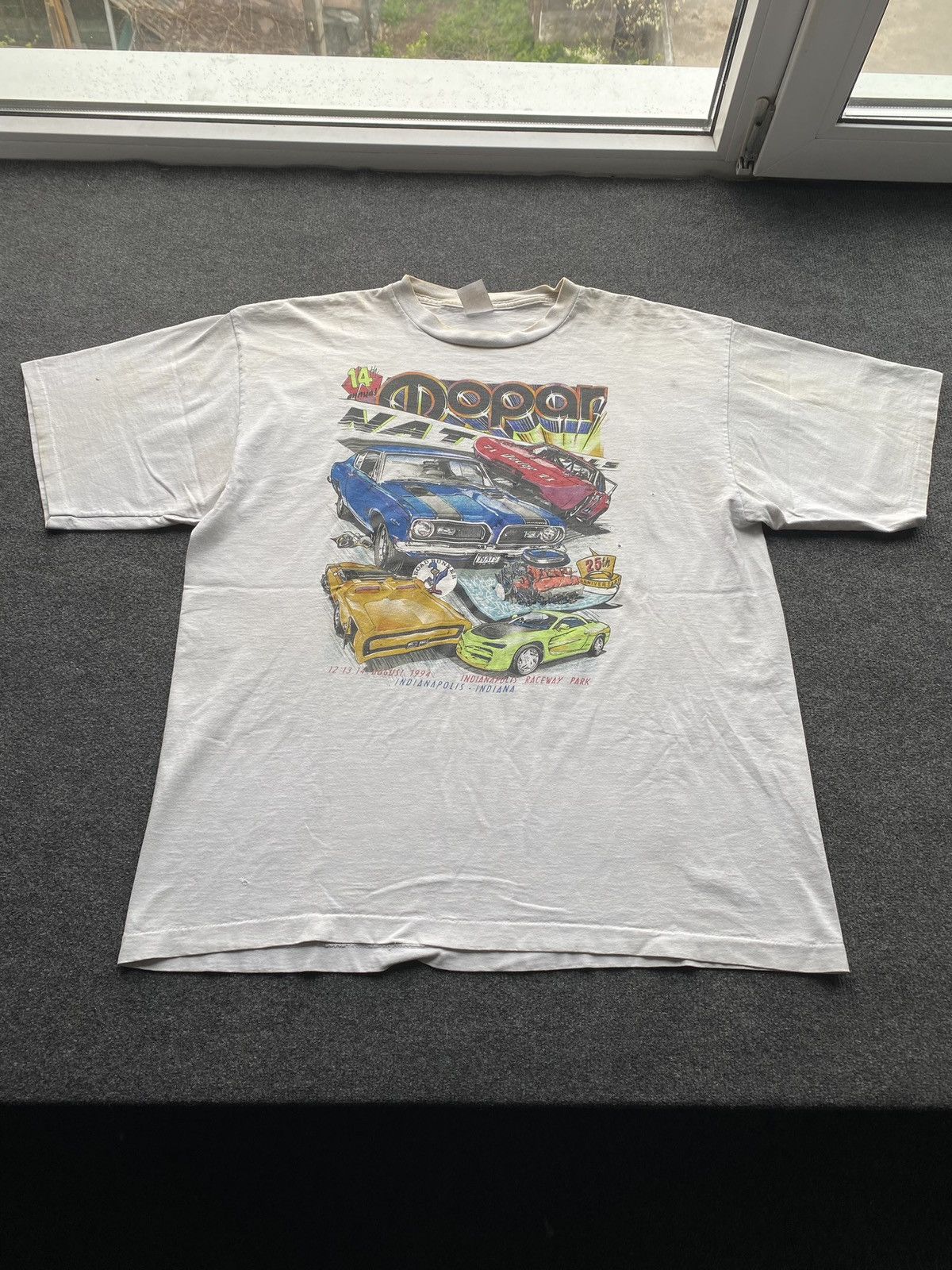 Band Tees 🔥1994 Mopar Raceway Park Cars White tee vintage mens Size US XXL / EU 58 / 5 - 1 Thumbnail