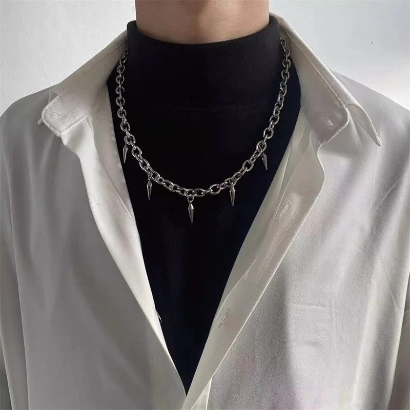 Other Punk Studded Rivet Spikes Necklace Size ONE SIZE - 4 Thumbnail
