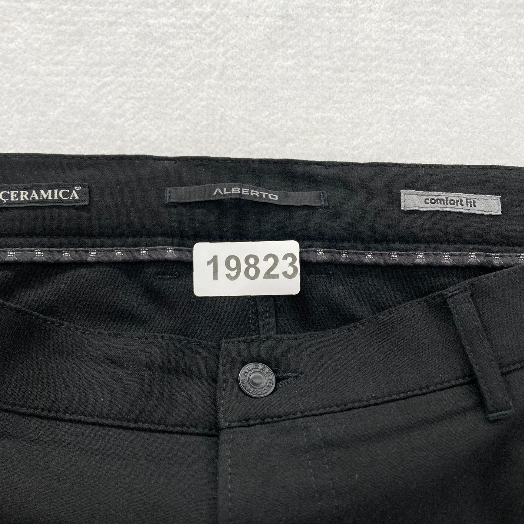 Vintage Alberto Ceramica Tom Pants Mens 62 Black Comfort Fit Stretch Fabric 48x30 Size US 32 / EU 48 - 4 Thumbnail