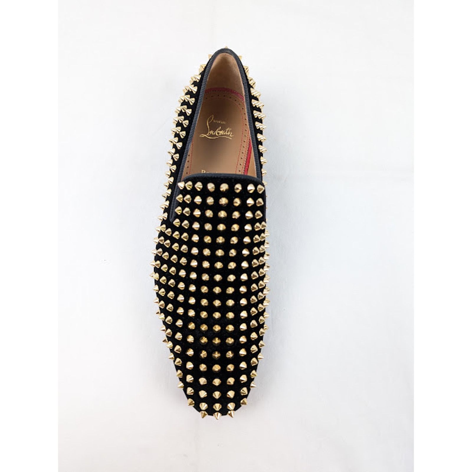 Christian Louboutin o1rshd1 Dandelion Spikes Flat Shoes in Black/Dorado Size US 9.5 / EU 42-43 - 5 Thumbnail