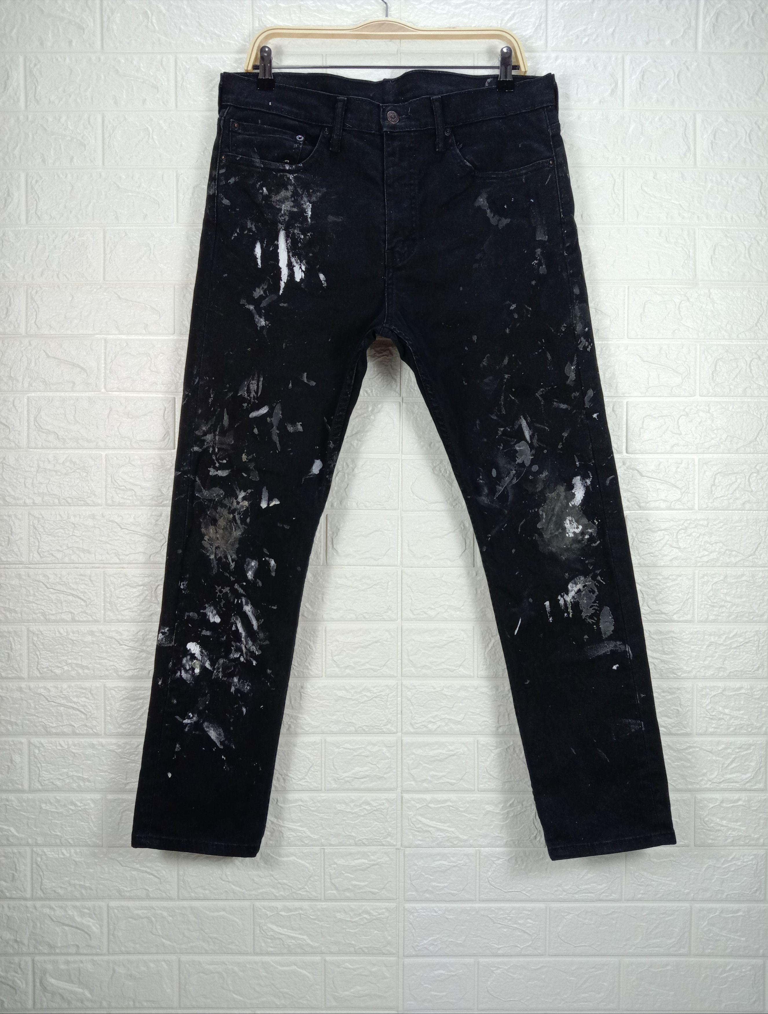 Levi's Vintage Levi's 510 Jeans Super Black Paint Splatter Denim Size US 34 / EU 50 - 1 Thumbnail