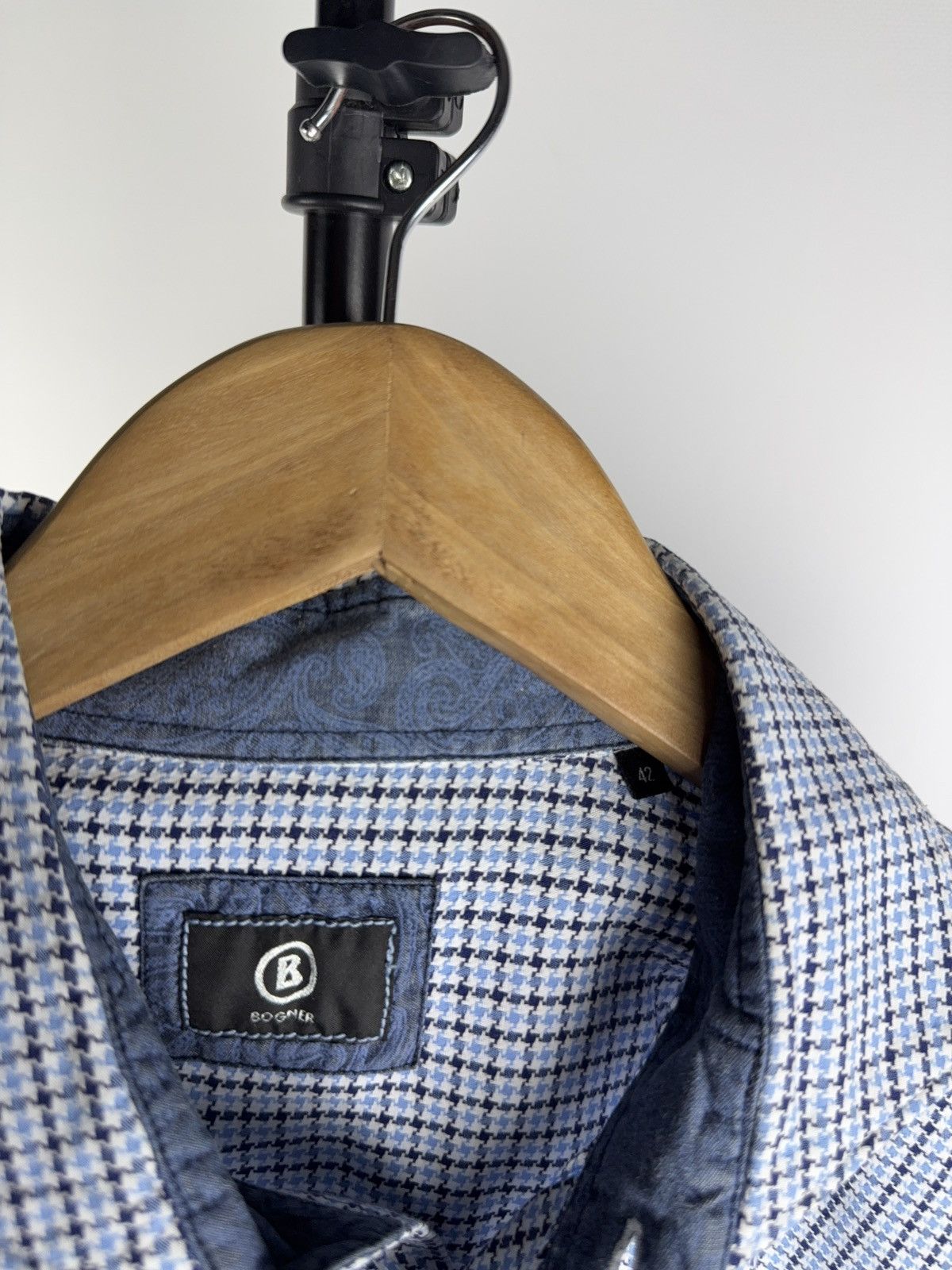 Bogner × Designer Bogner Checked Button-Up Shirt Blue Size L (42 EU) Size US L / EU 52-54 / 3 - 4 Thumbnail