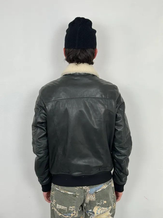 Just Cavalli AW2015 Cavalli Black Aviator Leather Jacket Size US M / EU 48-50 / 2 - 3 Thumbnail