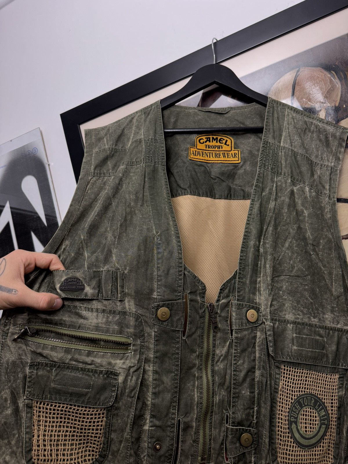 Camel Camel Trophy Adventure Wear Waxed Vest Vintage 90s Pockets Size US XL / EU 56 / 4 - 3 Thumbnail
