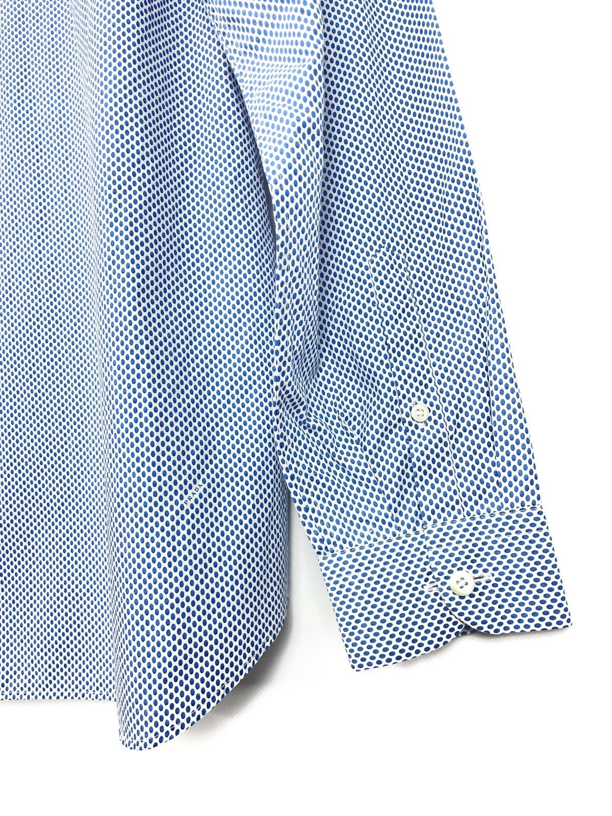 Prada PRADA Milano Micro Dot Cotton Shirt - Size L/XL Size US XL / EU 56 / 4 - 13 Thumbnail