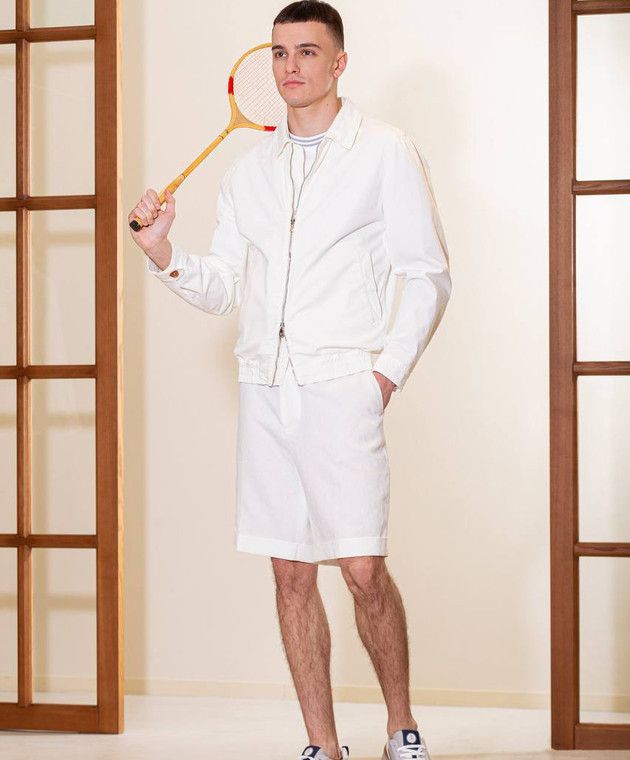 Brunello Cucinelli o1w1db10924 Long Jacket in White Size US M / EU 48-50 / 2 - 5 Thumbnail