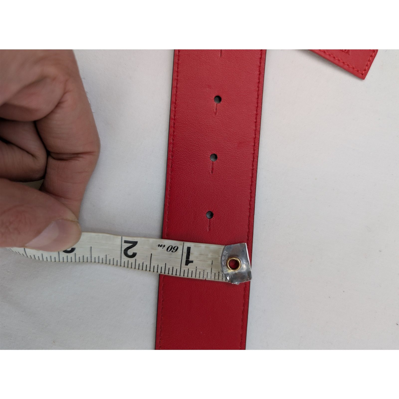 Christian Louboutin o1rshd1 Size: 85 / leather CL Logo belt in black Size 34 - 9 Thumbnail