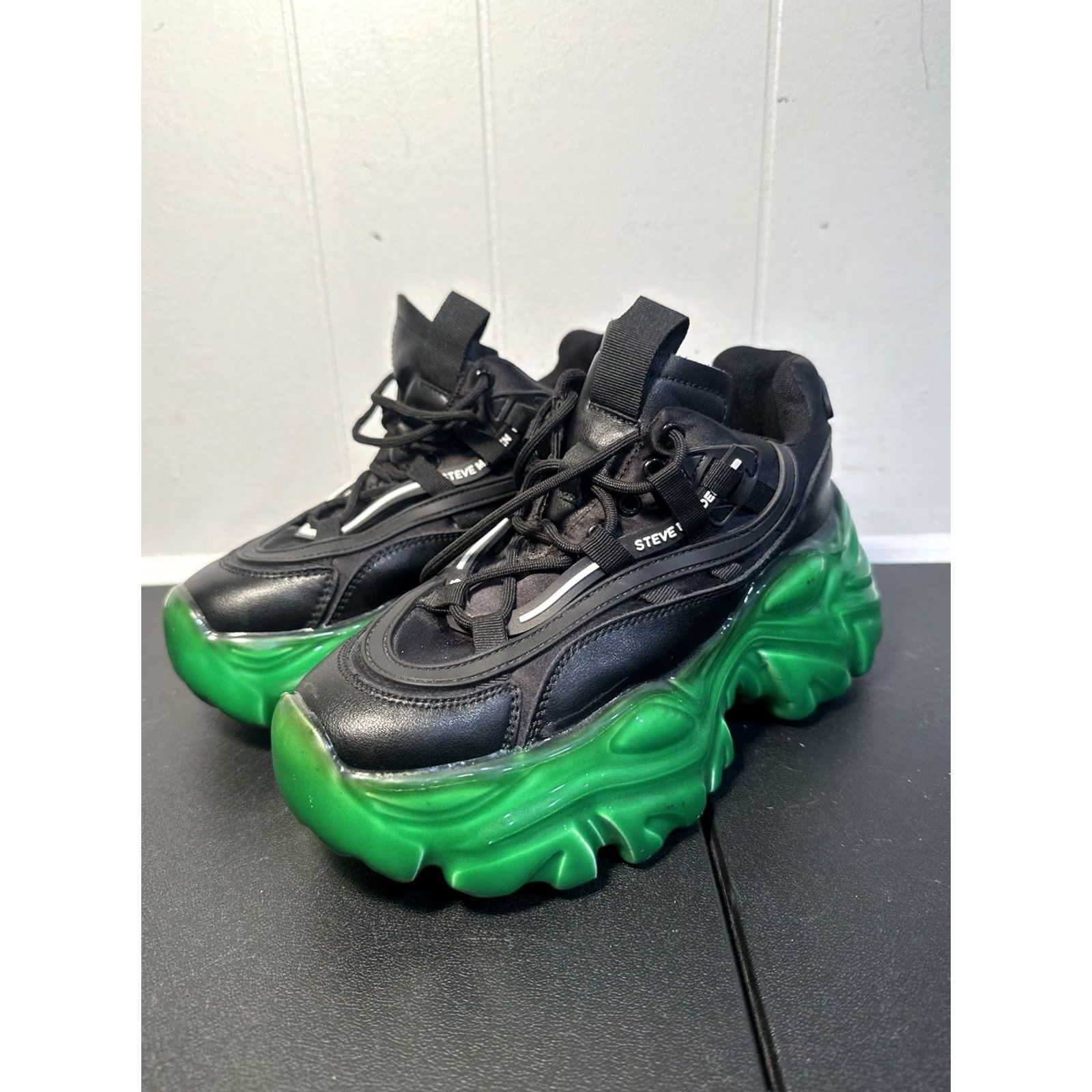 Steve Madden Steve Madden Revel Women's Athletic Sneaker Black Green Size 7M M Colorful EDM Raver EDC Shoes Size US 10 / IT 40 - 5 Thumbnail